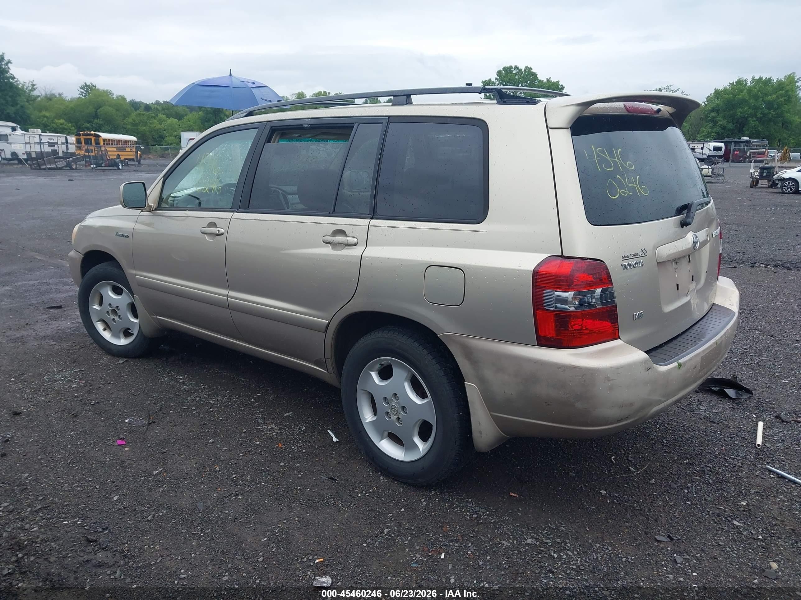 2005 Toyota Highlander Limited V6 Золотой vin: JTEDP21A850050342