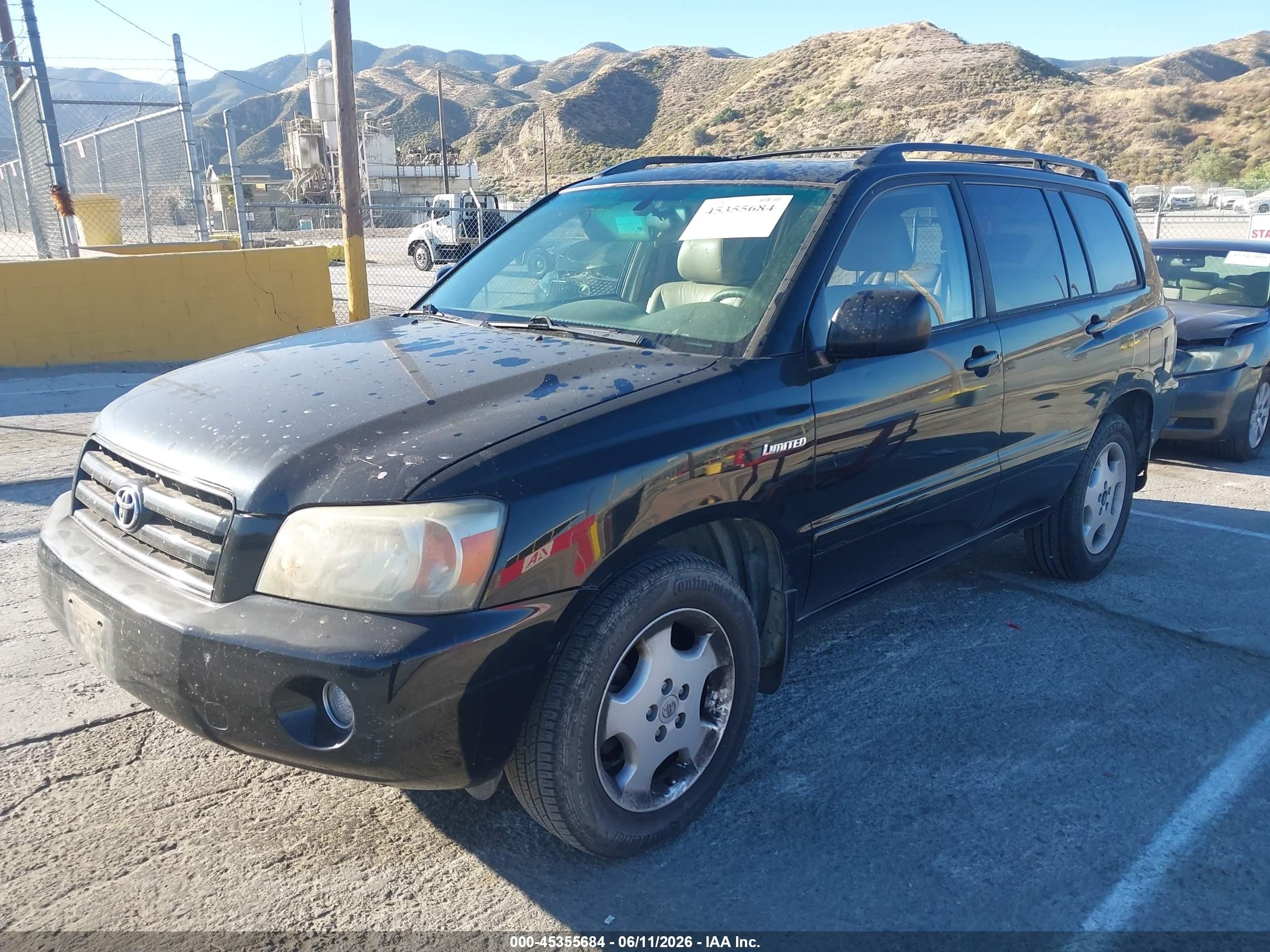 2005 Toyota Highlander Limited V6 Black vin: JTEDP21A850056237