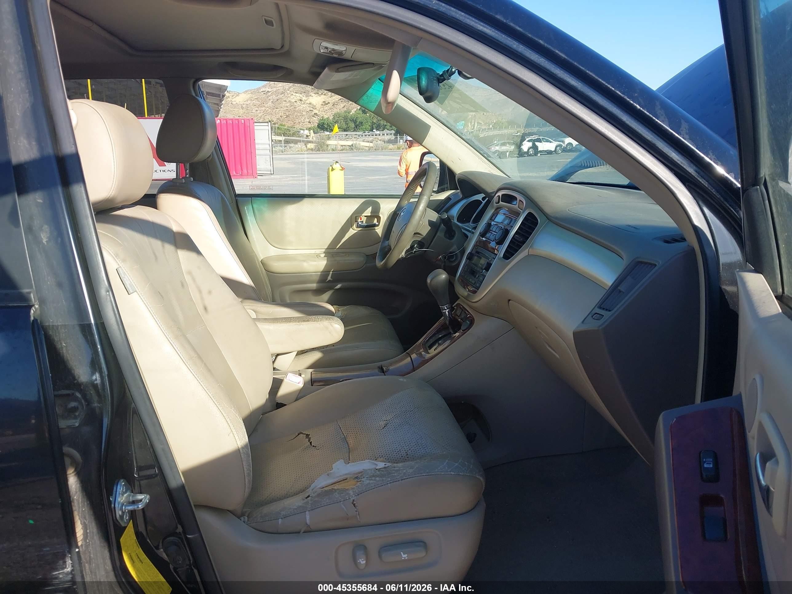 2005 Toyota Highlander Limited V6 Black vin: JTEDP21A850056237