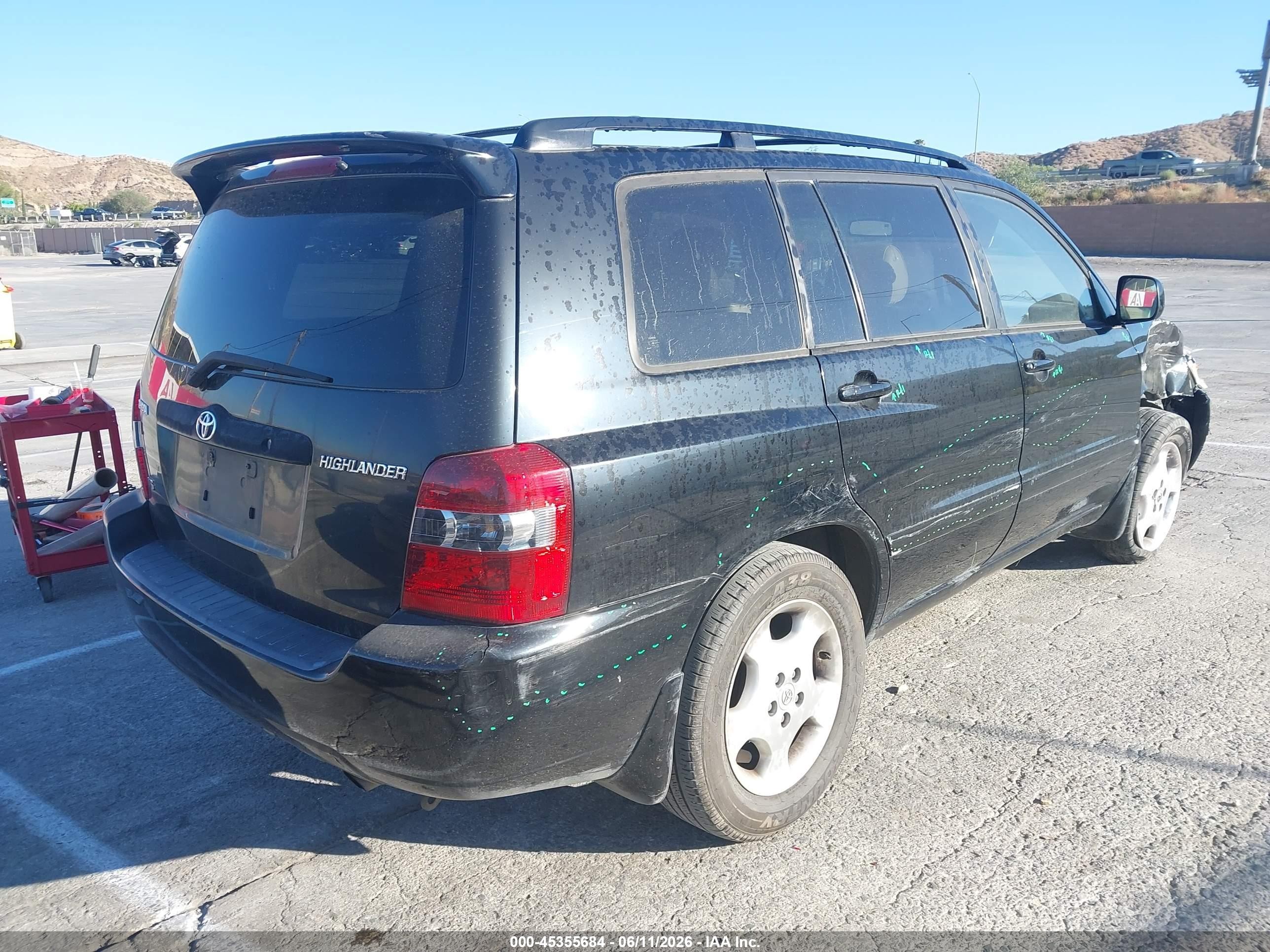 2005 Toyota Highlander Limited V6 Black vin: JTEDP21A850056237