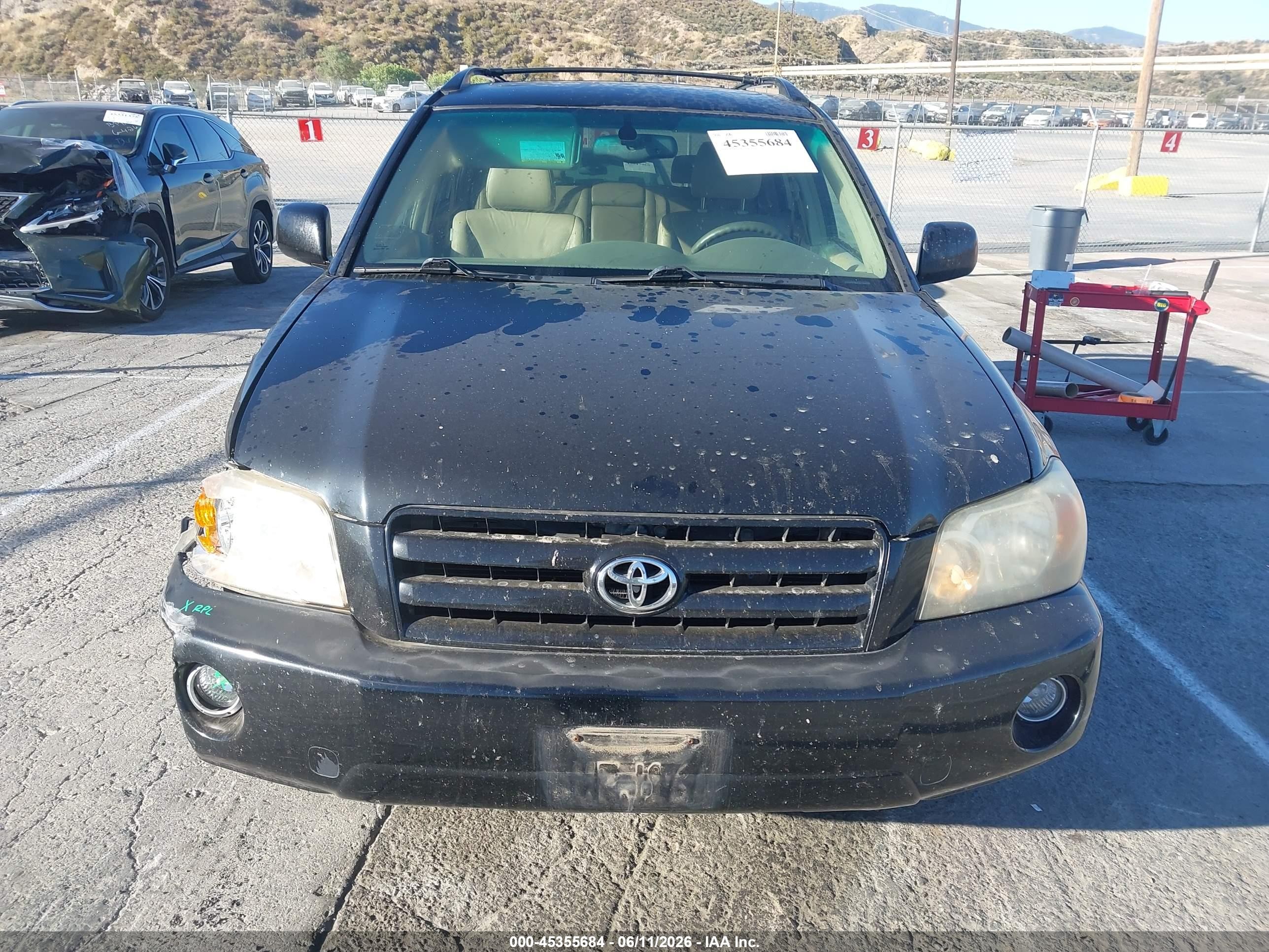 2005 Toyota Highlander Limited V6 Black vin: JTEDP21A850056237