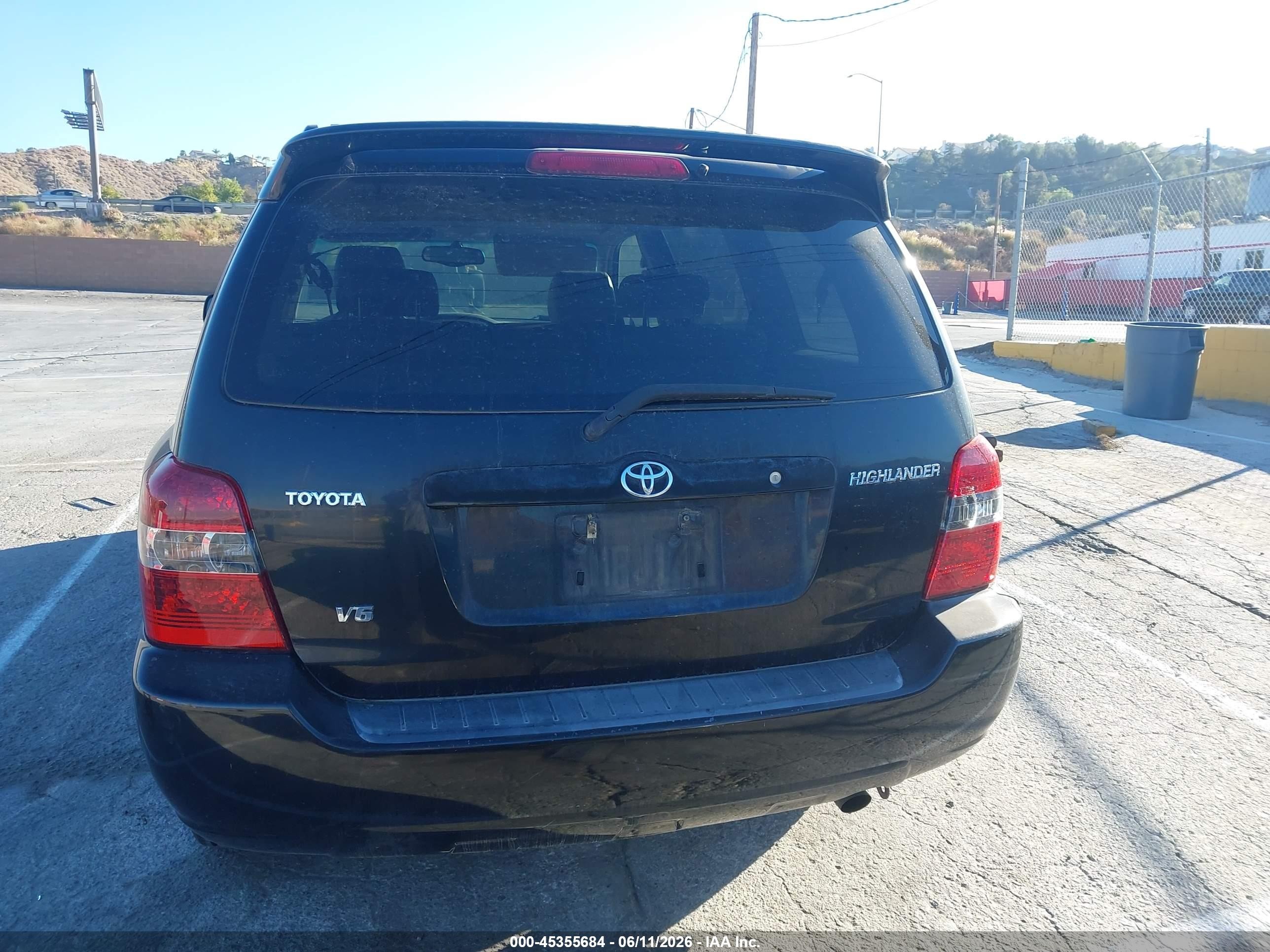 2005 Toyota Highlander Limited V6 Black vin: JTEDP21A850056237