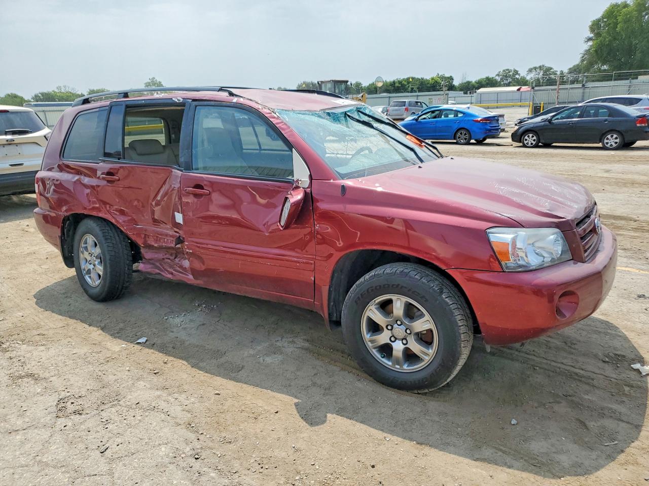 2005 Toyota Highlander Base Maroon vin: JTEDP21A850069957