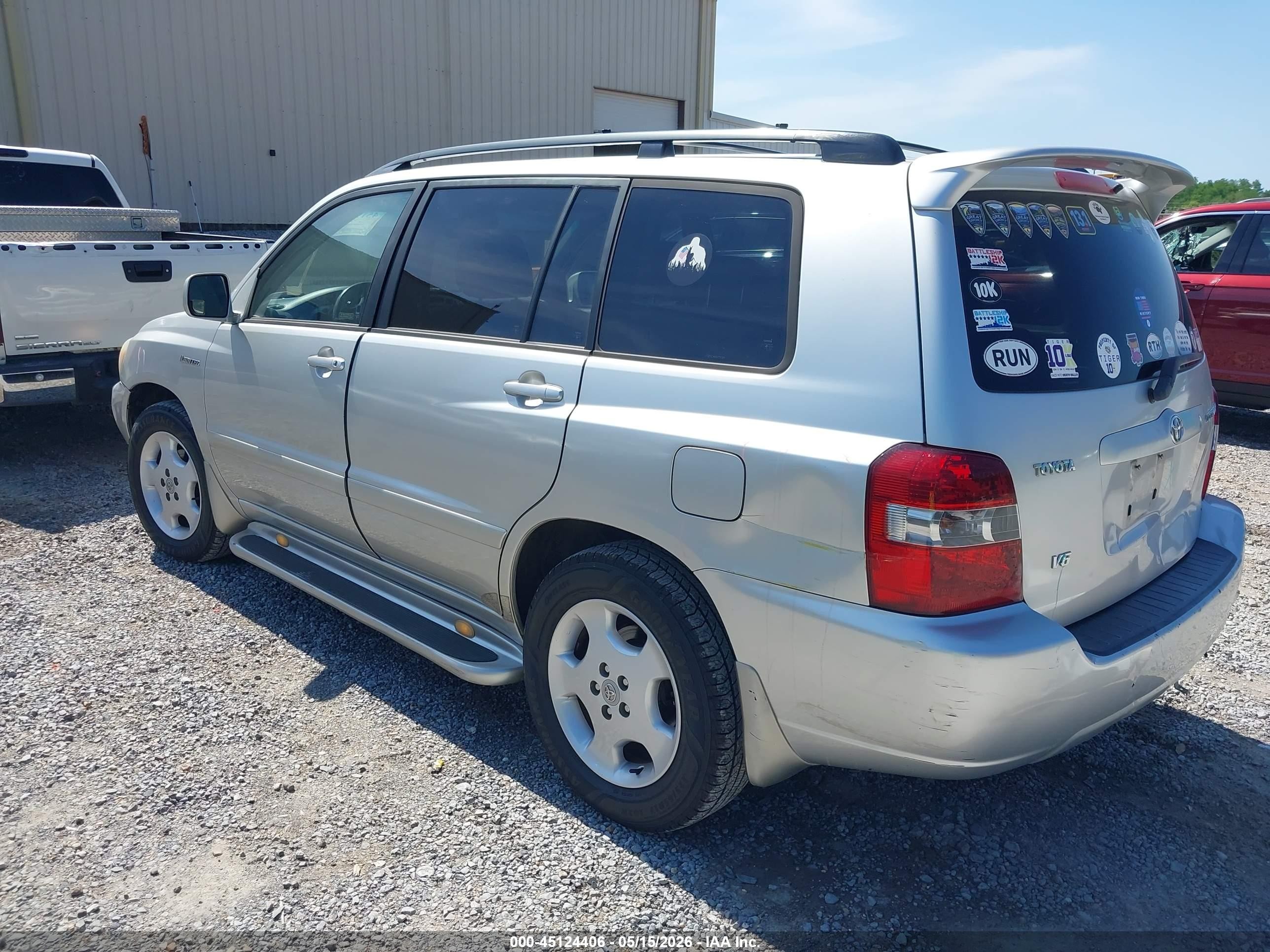 2005 Toyota Highlander Limited V6 Silver vin: JTEDP21A850076536