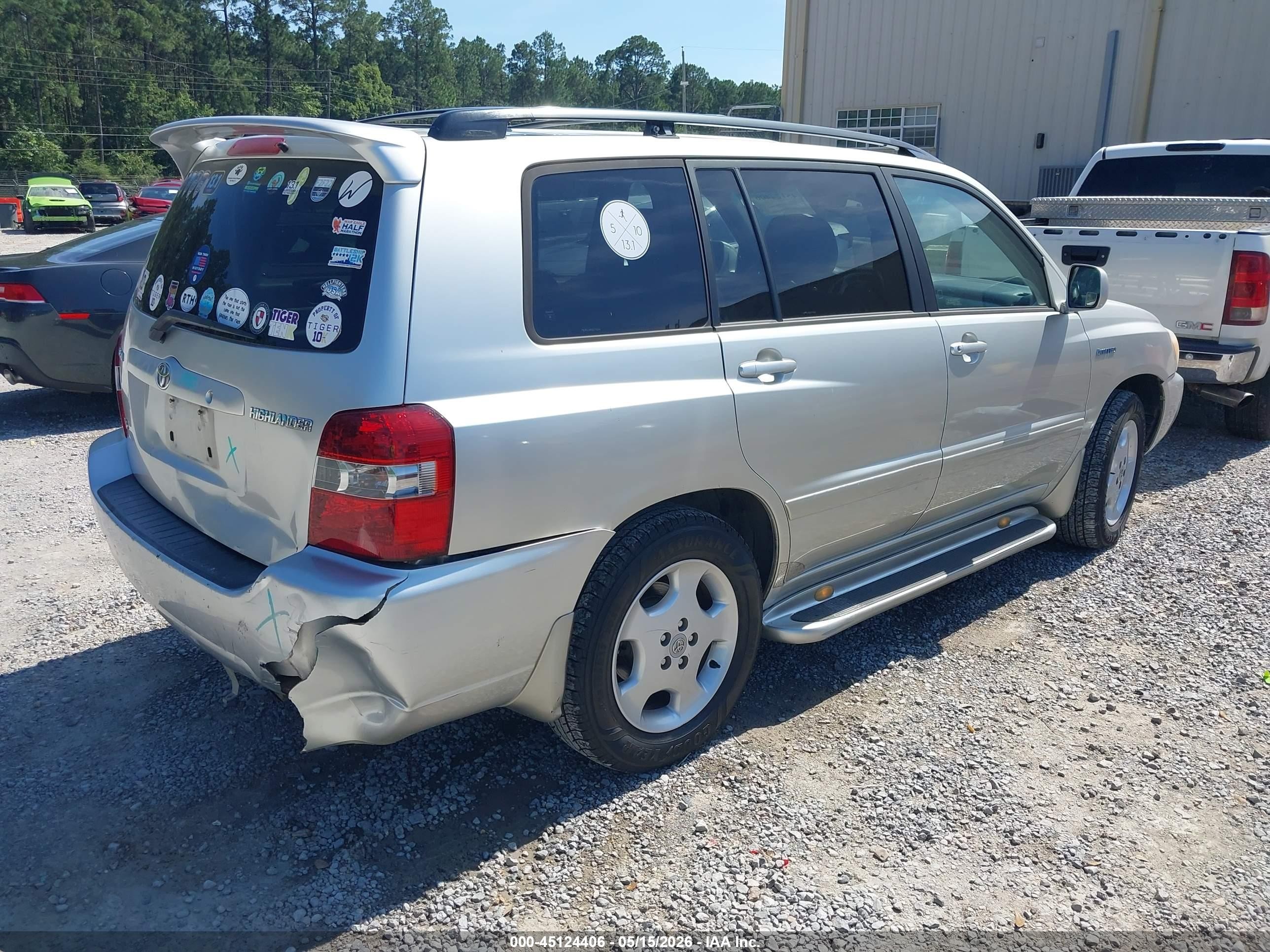2005 Toyota Highlander Limited V6 Silver vin: JTEDP21A850076536