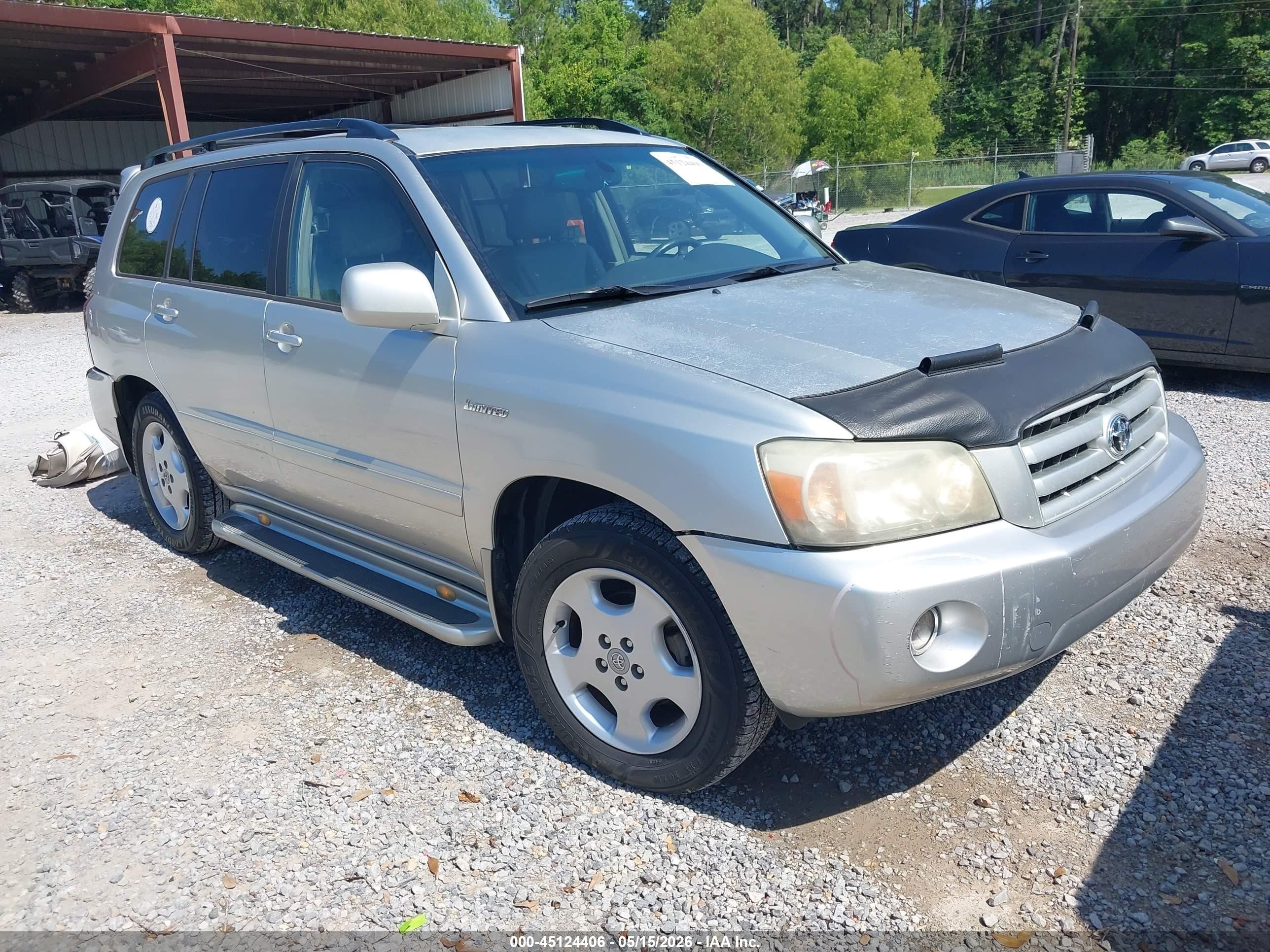 2005 Toyota Highlander Limited V6 Silver vin: JTEDP21A850076536