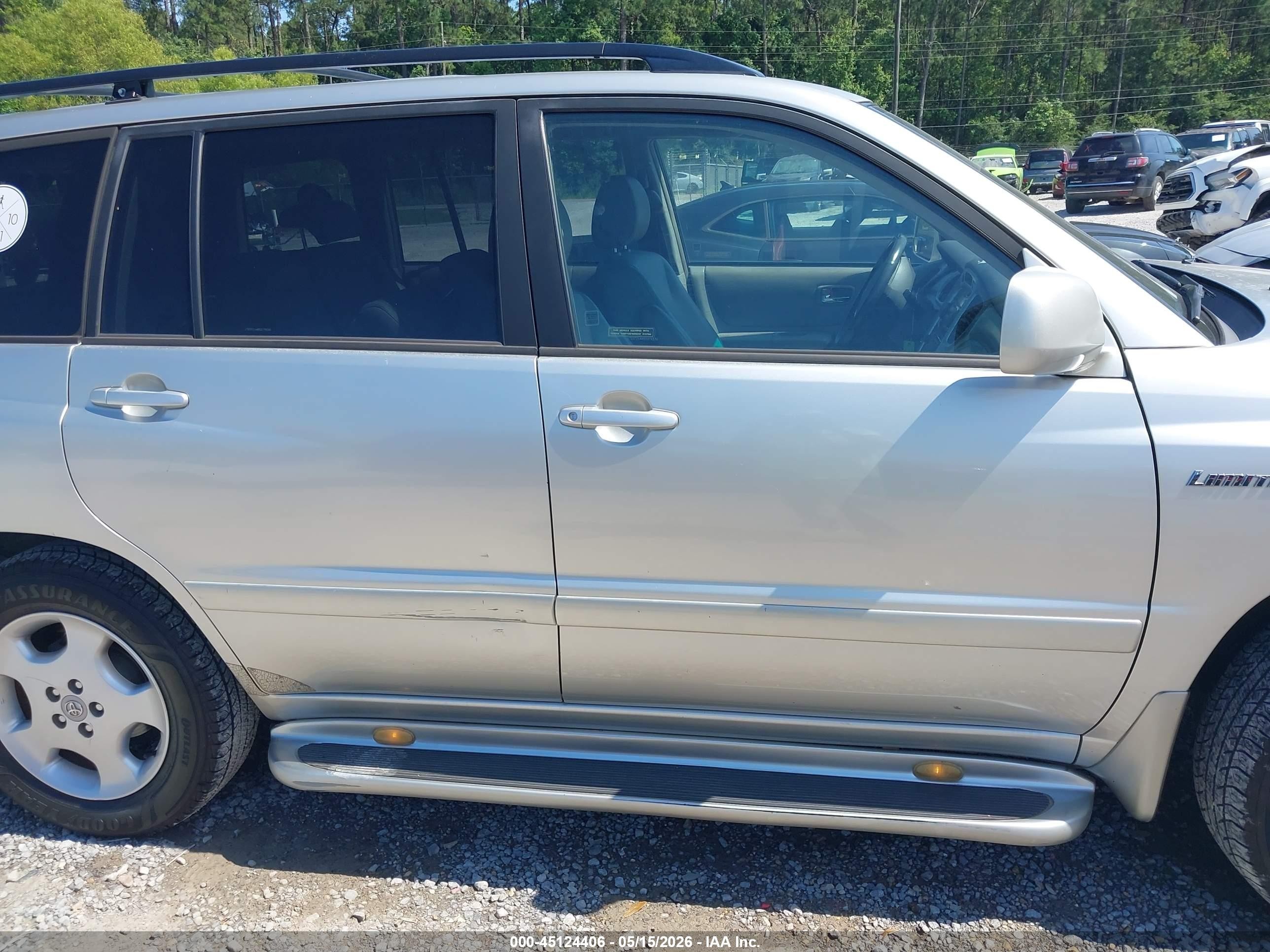 2005 Toyota Highlander Limited V6 Silver vin: JTEDP21A850076536