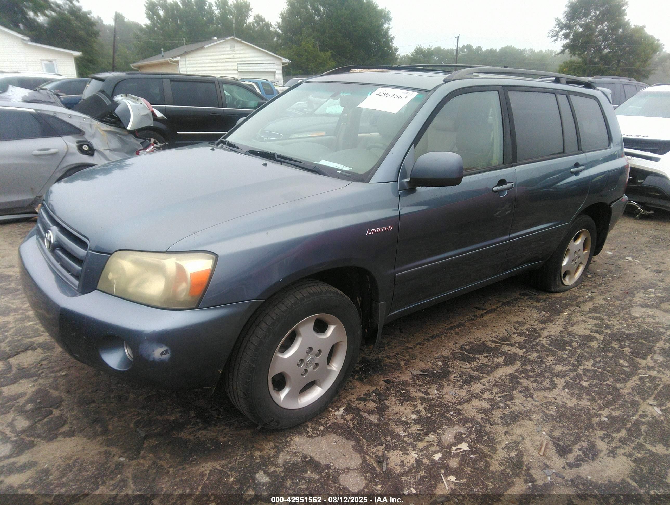 2005 Toyota Highlander Limited Blue vin: JTEDP21A850085902