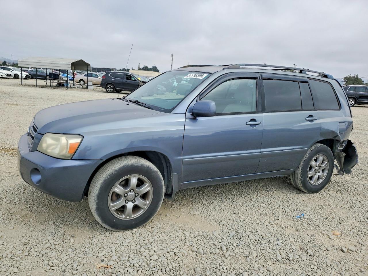 2005 Toyota Highlander Blue vin: JTEDP21A850087701