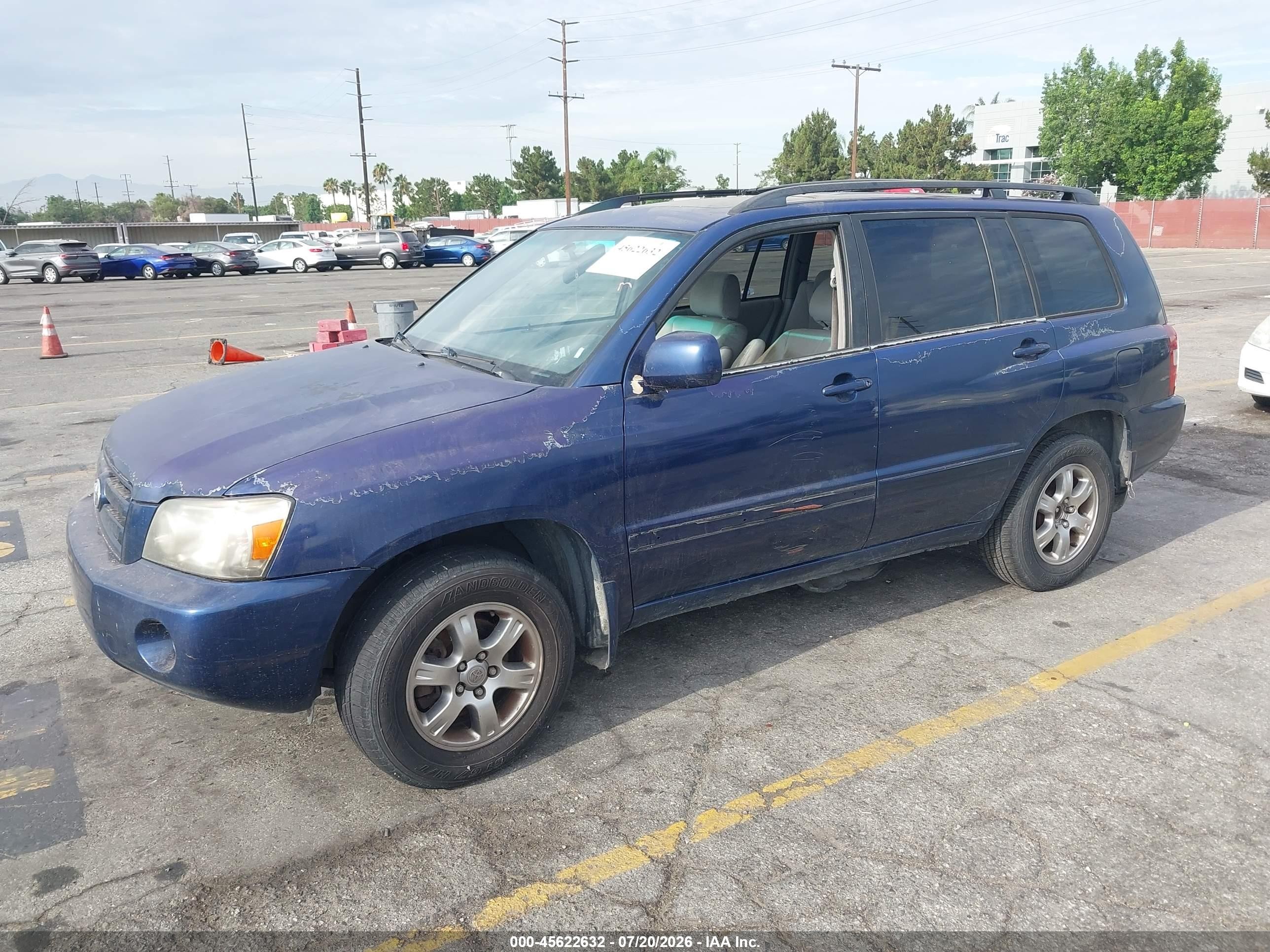 2006 Toyota Highlander V6 Purple vin: JTEDP21A860096917
