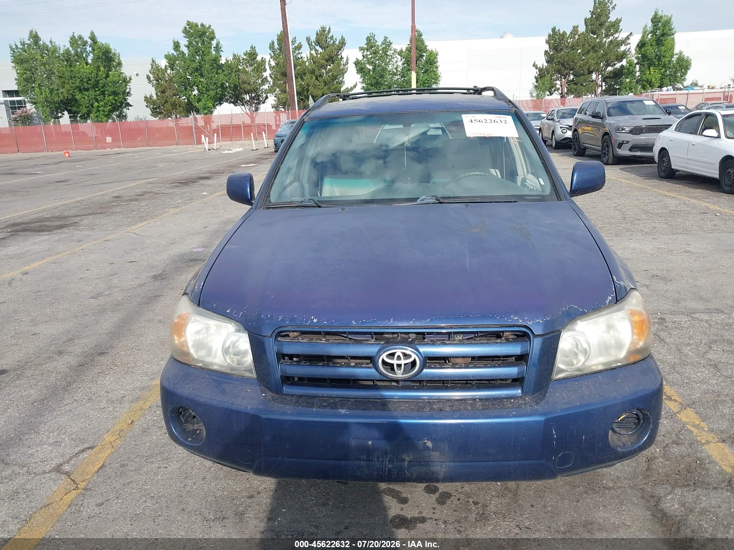 2006 Toyota Highlander V6 Purple vin: JTEDP21A860096917