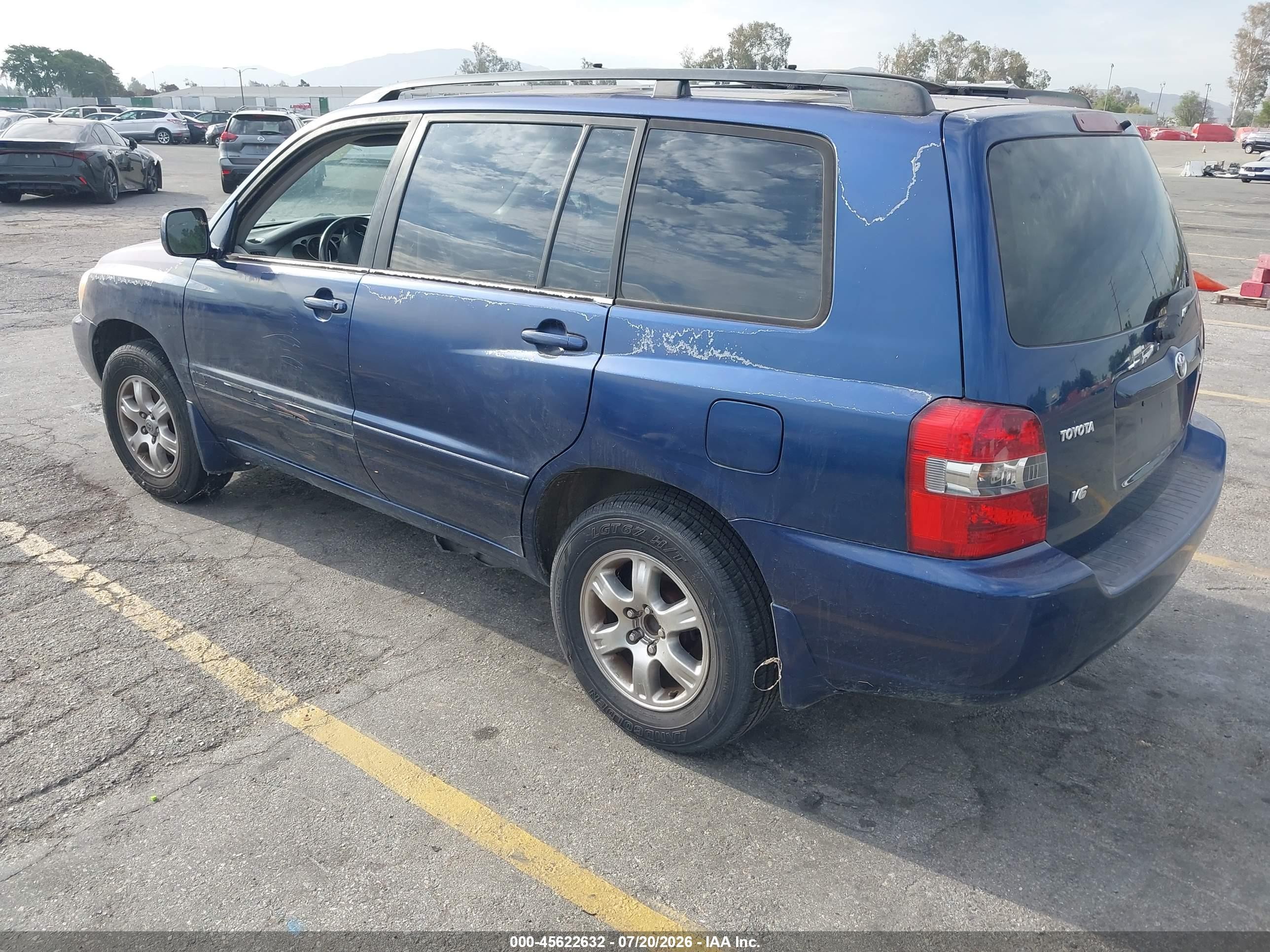 2006 Toyota Highlander V6 Purple vin: JTEDP21A860096917