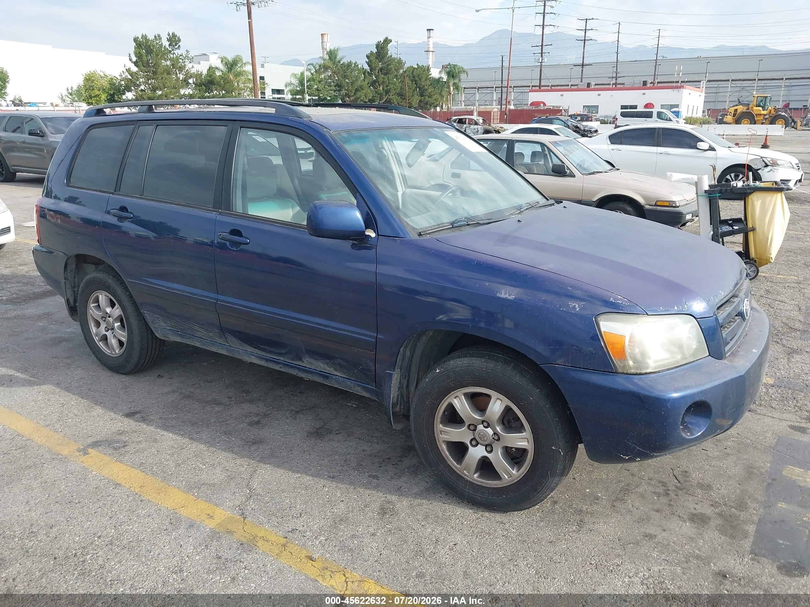 2006 Toyota Highlander V6 Purple vin: JTEDP21A860096917