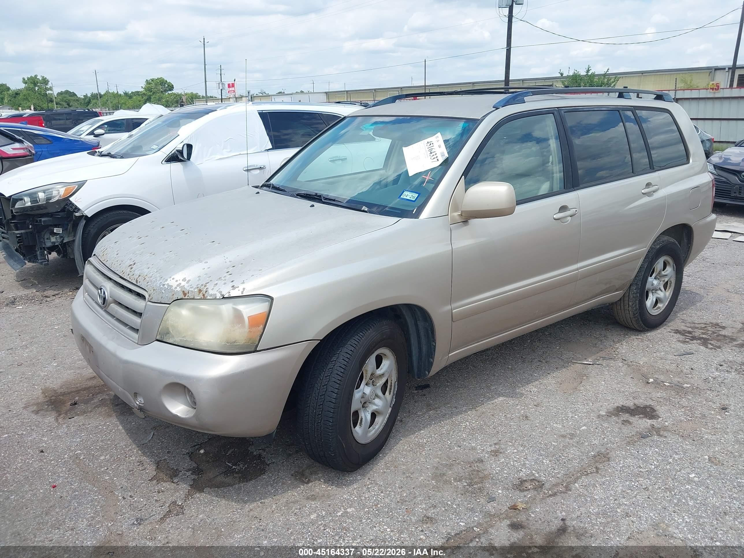 2007 Toyota Highlander V6 Желто-коричневый vin: JTEDP21A870139427