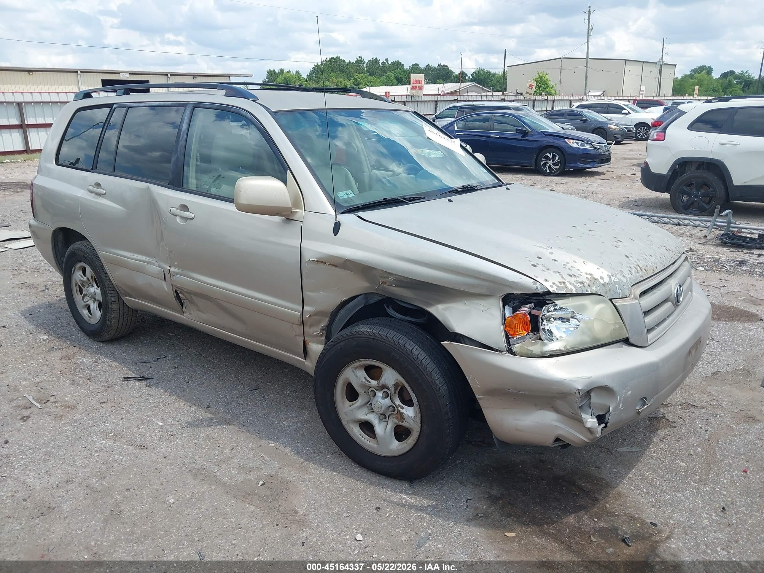2007 Toyota Highlander V6 Желто-коричневый vin: JTEDP21A870139427