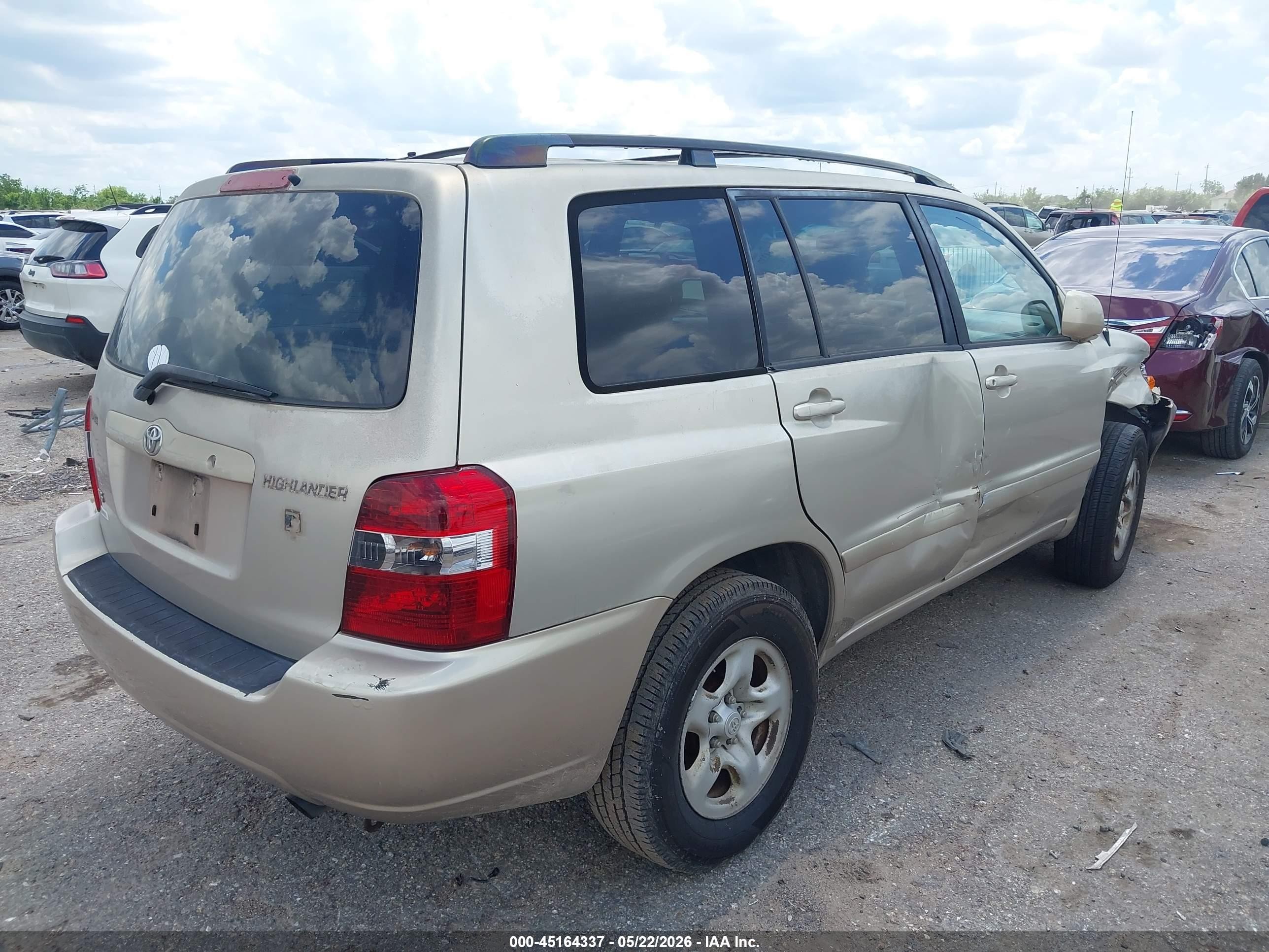 2007 Toyota Highlander V6 Желто-коричневый vin: JTEDP21A870139427