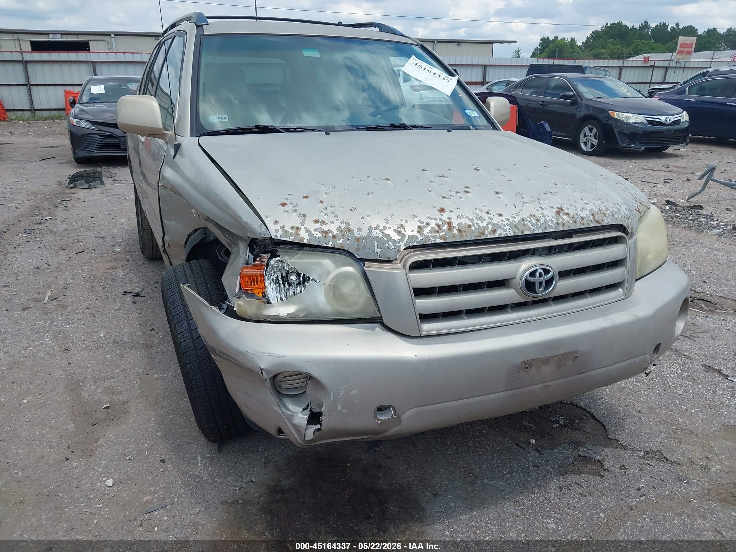 2007 Toyota Highlander V6 Желто-коричневый vin: JTEDP21A870139427