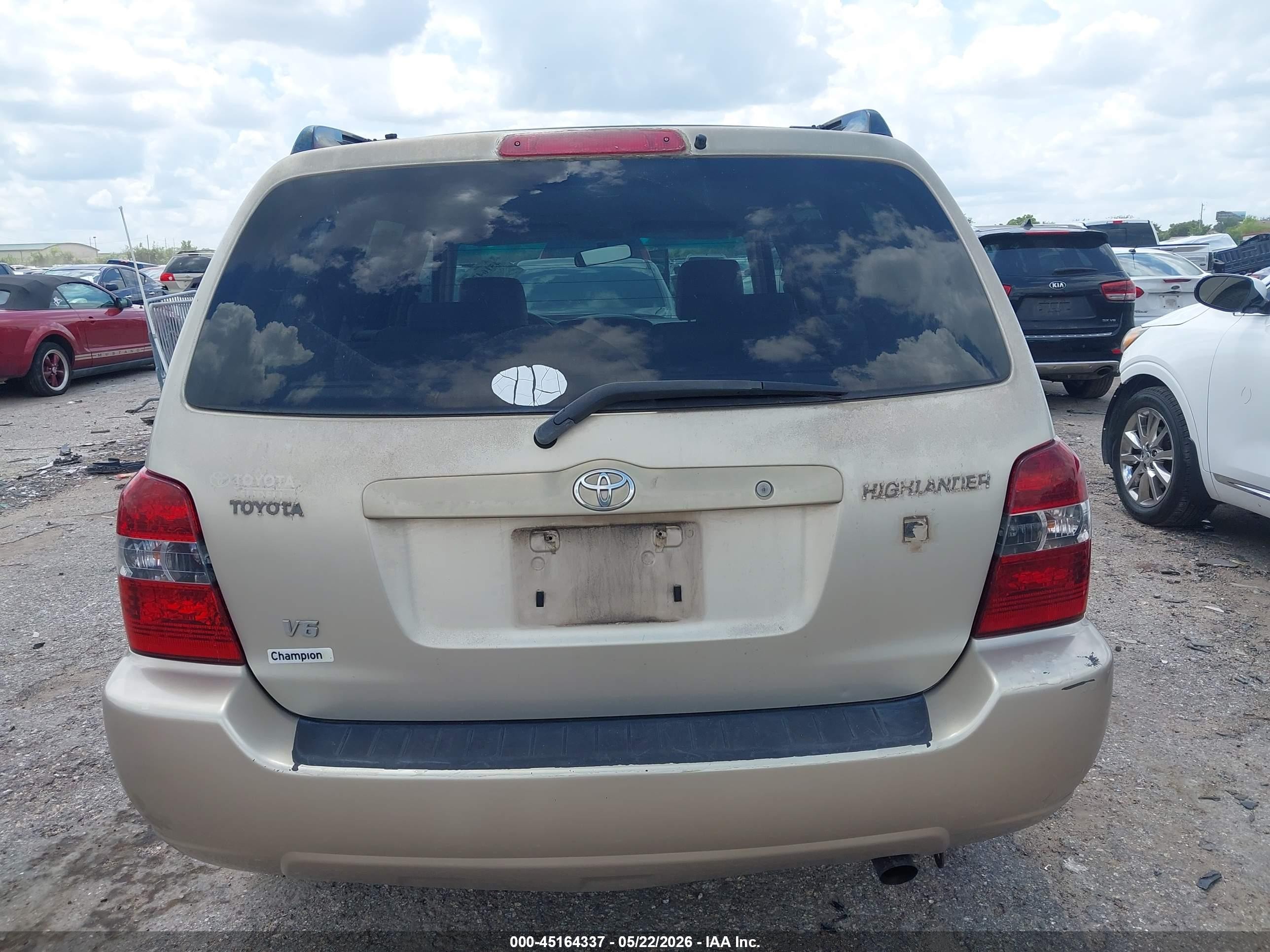 2007 Toyota Highlander V6 Желто-коричневый vin: JTEDP21A870139427