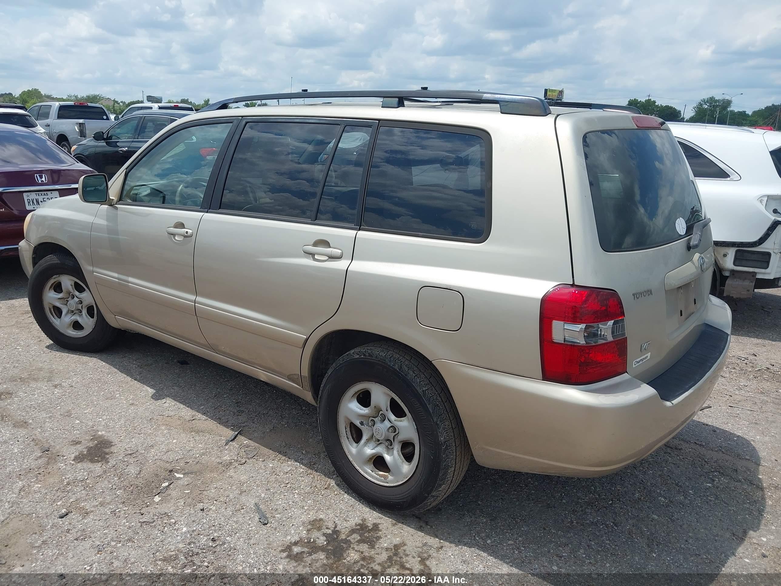 2007 Toyota Highlander V6 Желто-коричневый vin: JTEDP21A870139427