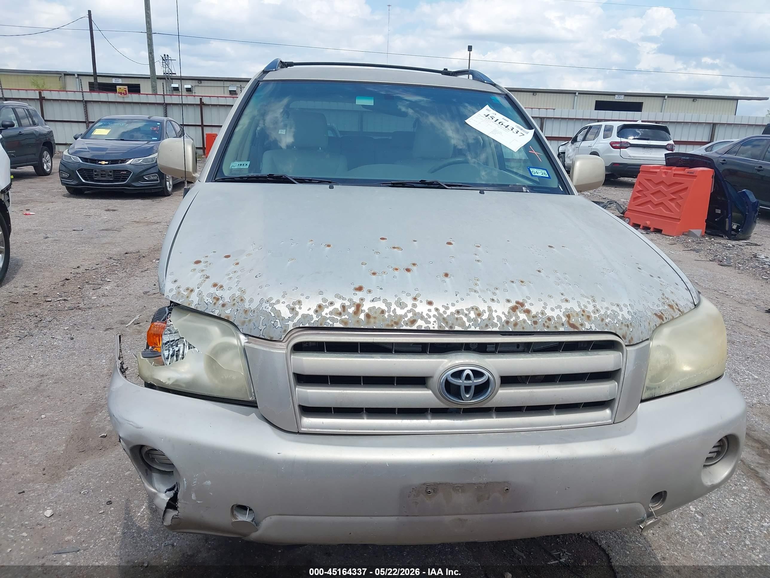 2007 Toyota Highlander V6 Желто-коричневый vin: JTEDP21A870139427
