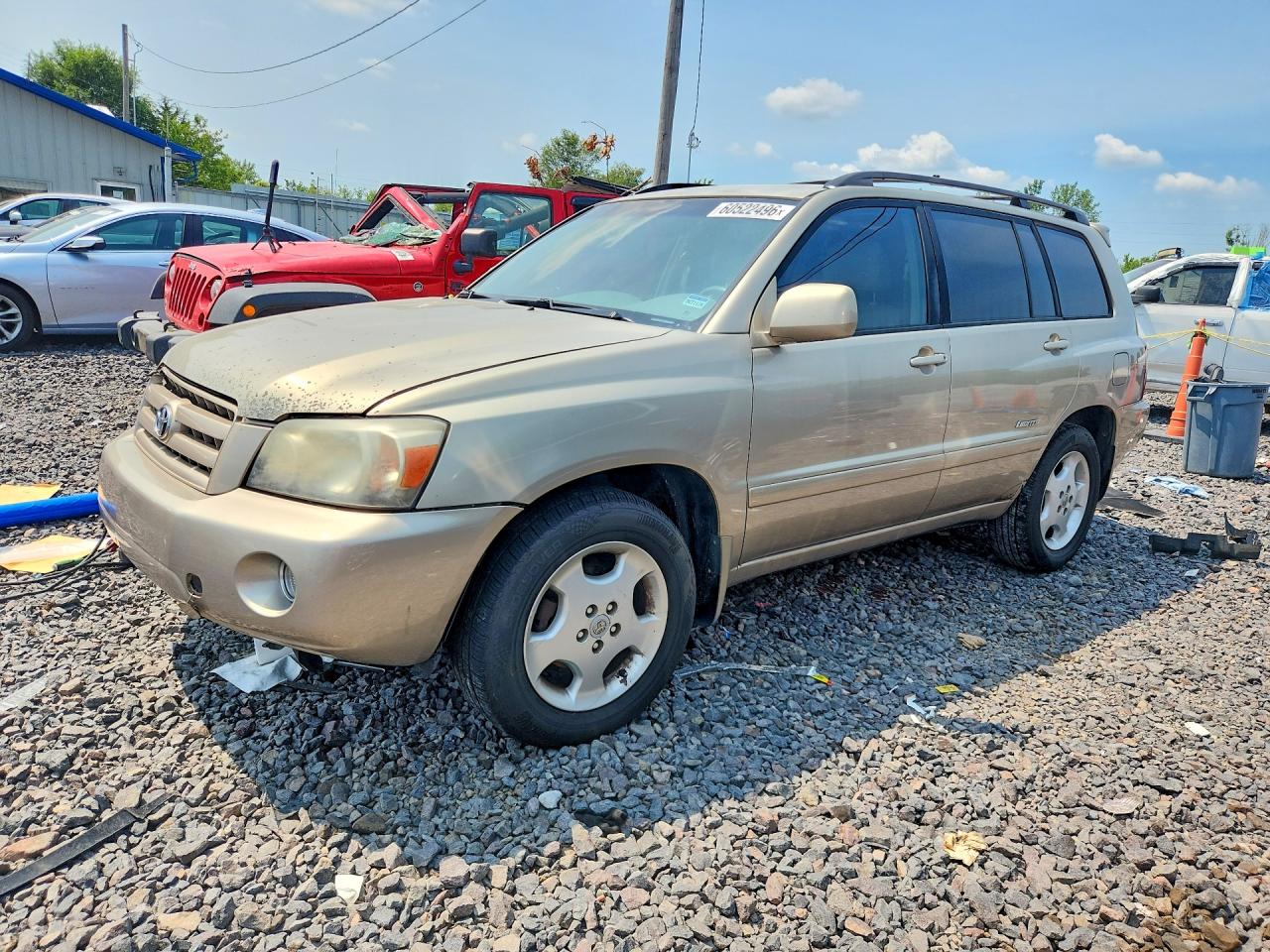 2007 Toyota Highlander Limited Gold vin: JTEDP21A870142974
