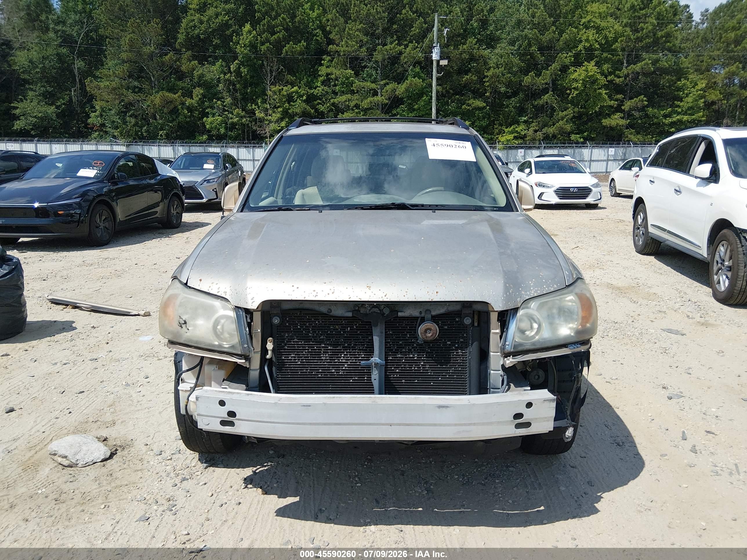 2007 Toyota Highlander 3rd Row Gold vin: JTEDP21A870144420