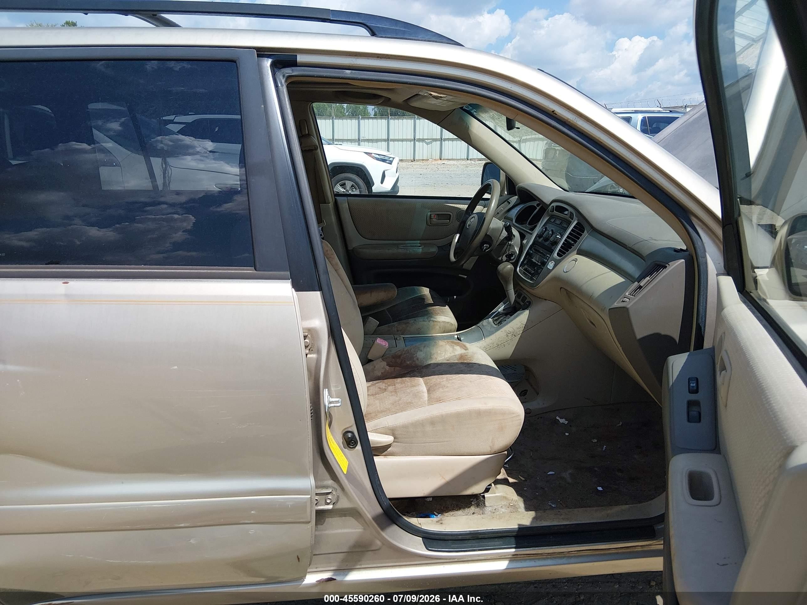 2007 Toyota Highlander 3rd Row Gold vin: JTEDP21A870144420