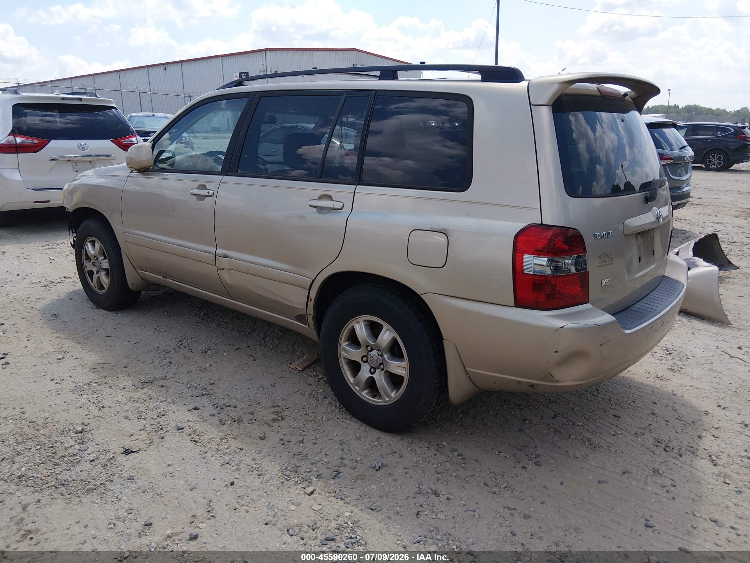 2007 Toyota Highlander 3rd Row Gold vin: JTEDP21A870144420