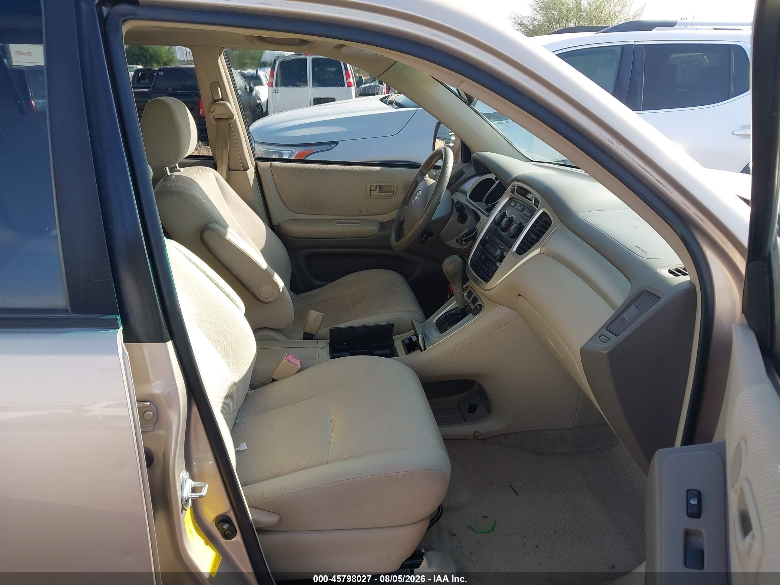2004 Toyota Highlander V6 Gold vin: JTEDP21A940004792