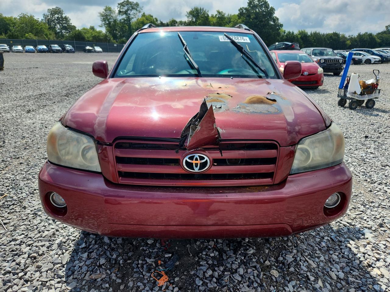 2004 Toyota Highlander Limited Red vin: JTEDP21A940036318