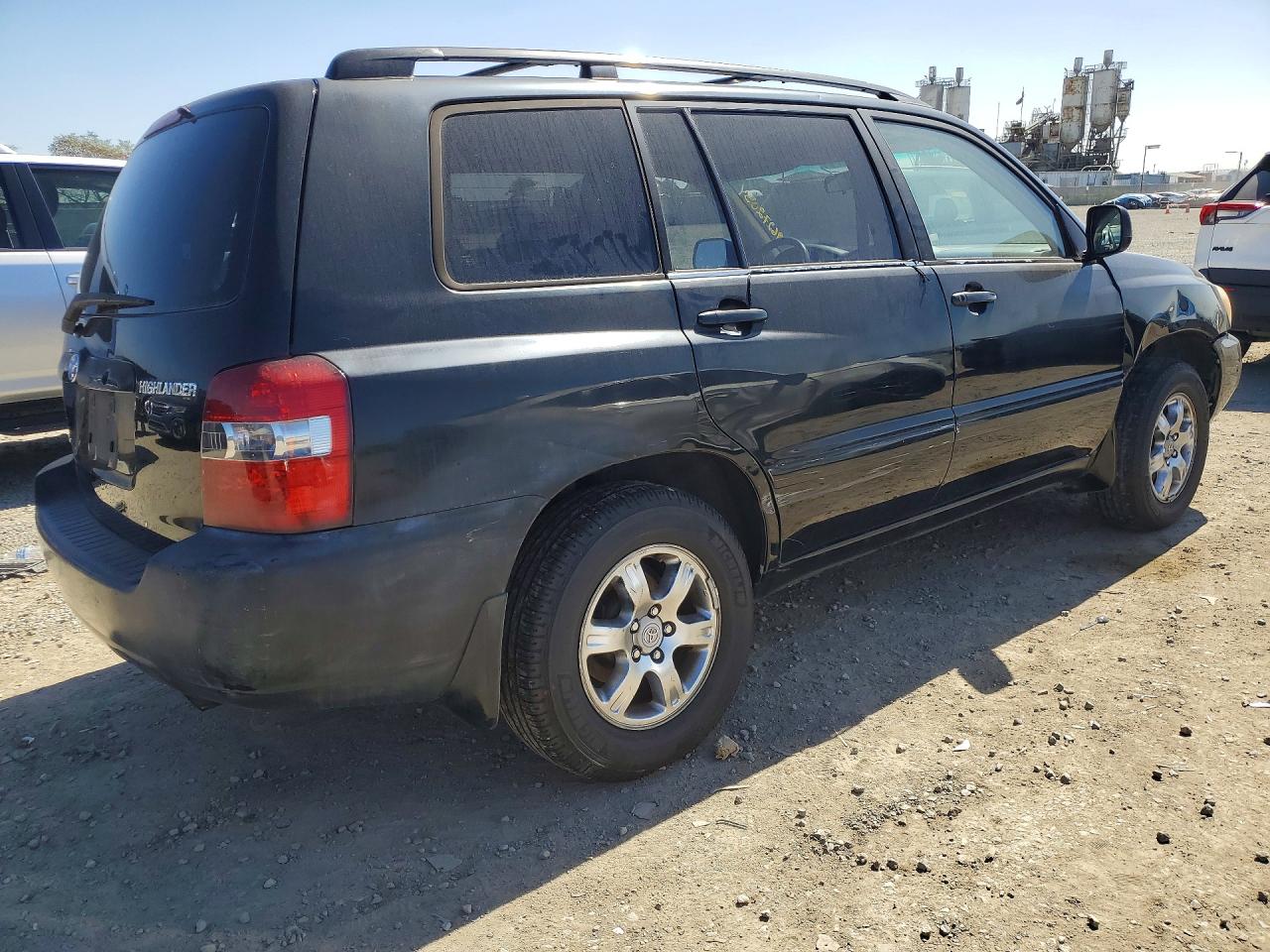 2005 Toyt Highlander Black vin: JTEDP21A950055064