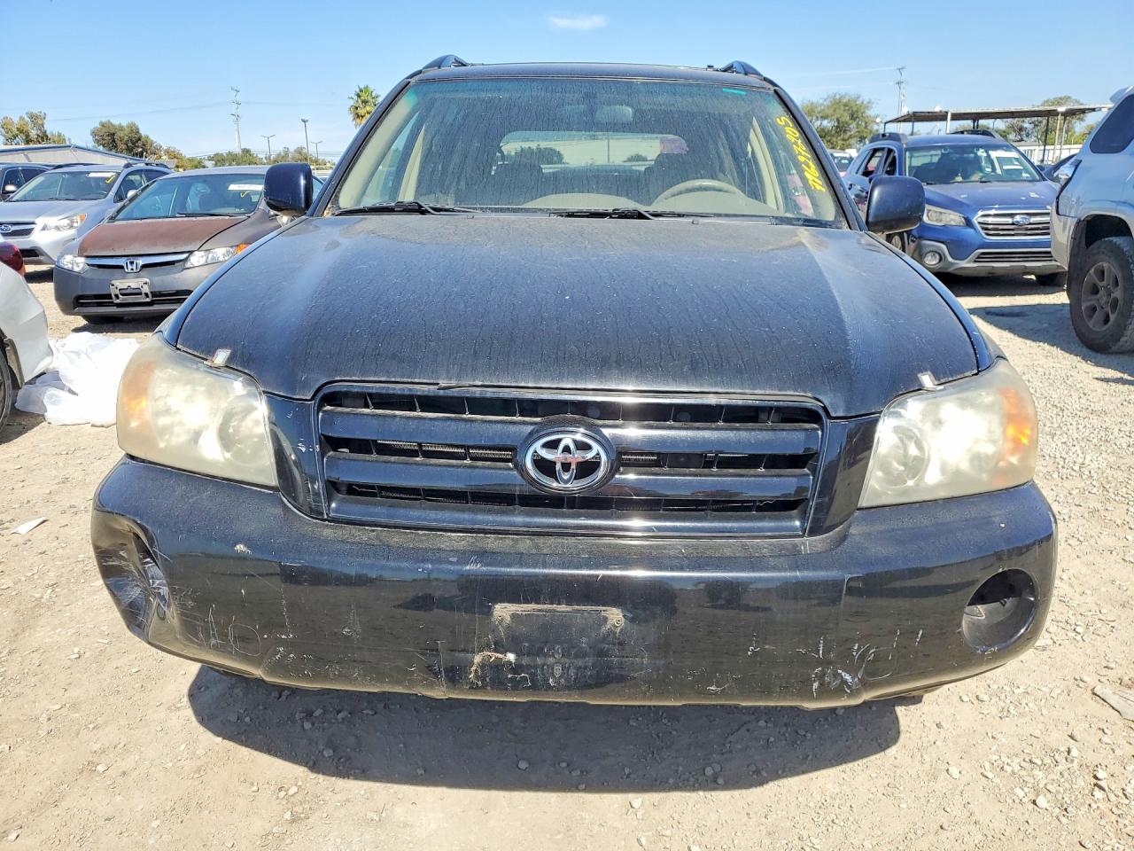 2005 Toyt Highlander Black vin: JTEDP21A950055064