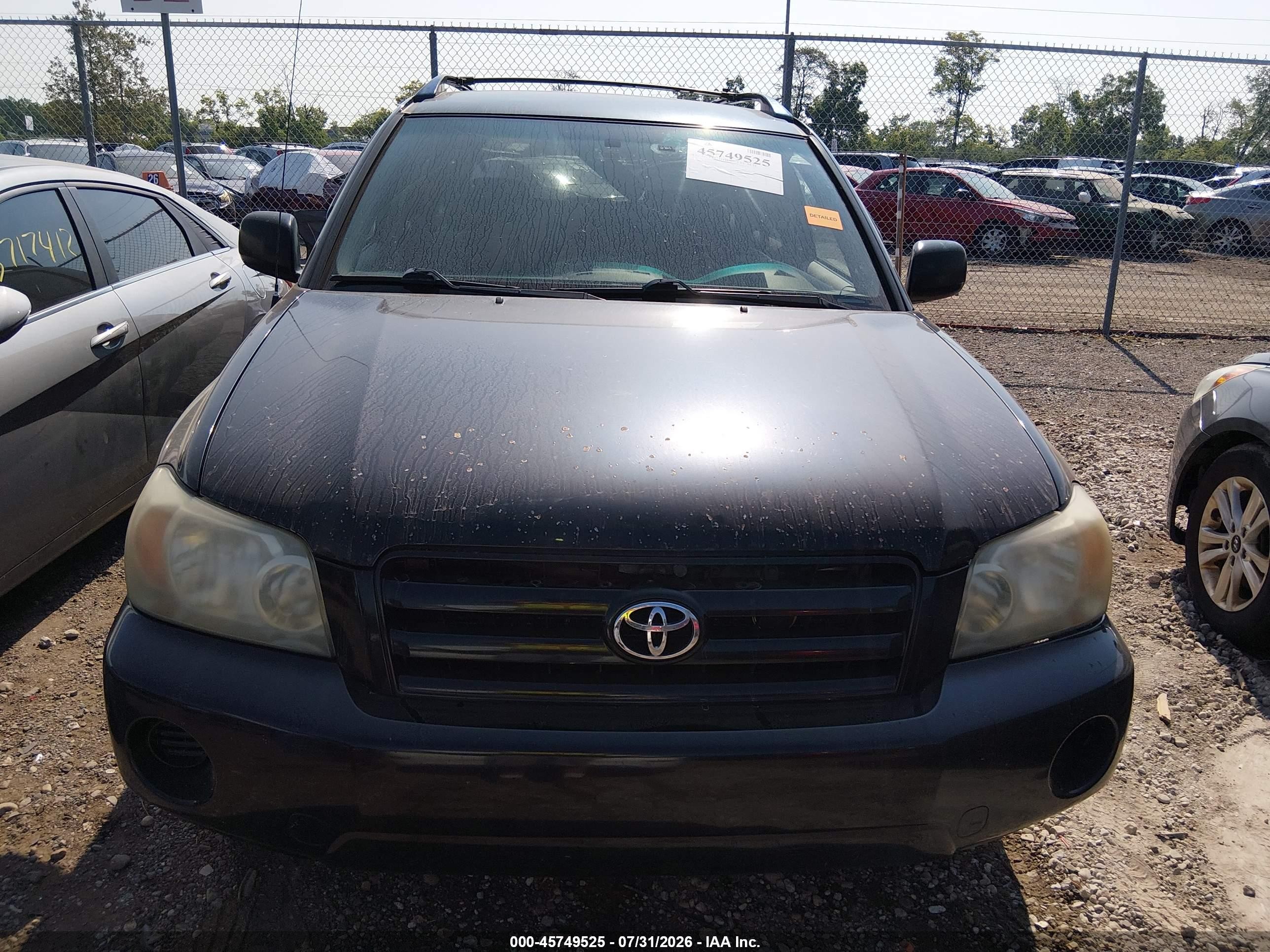 2005 Toyota Highlander V6 Black vin: JTEDP21A950062306
