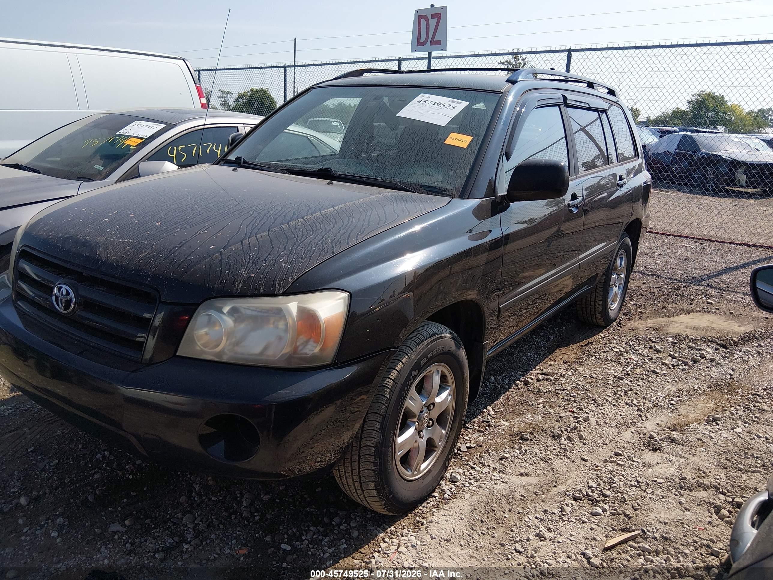 2005 Toyota Highlander V6 Black vin: JTEDP21A950062306