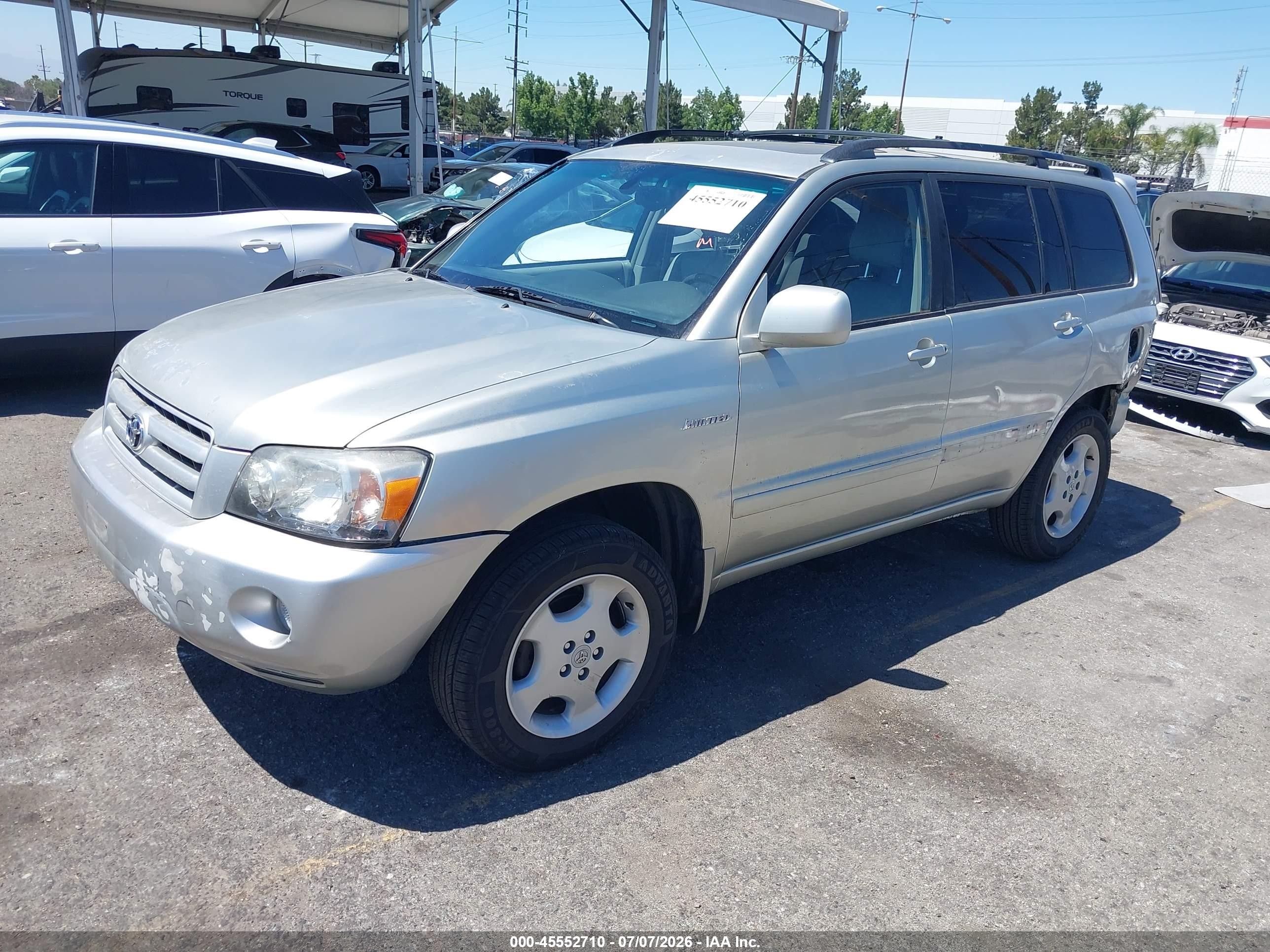 2005 Toyota Highlander Limited V6 Silver vin: JTEDP21A950064833