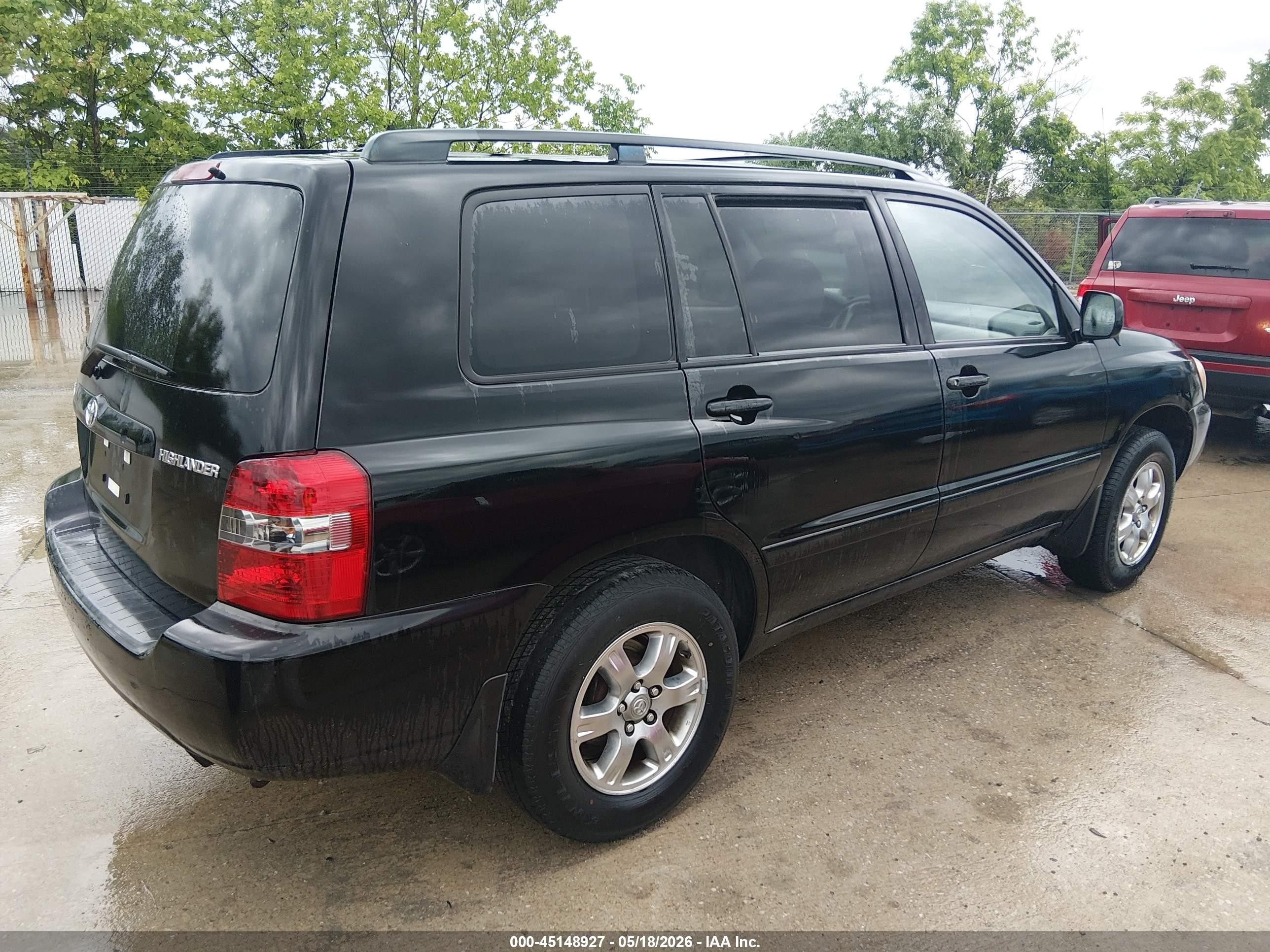 2006 Toyota Highlander V6 Black vin: JTEDP21A960105267