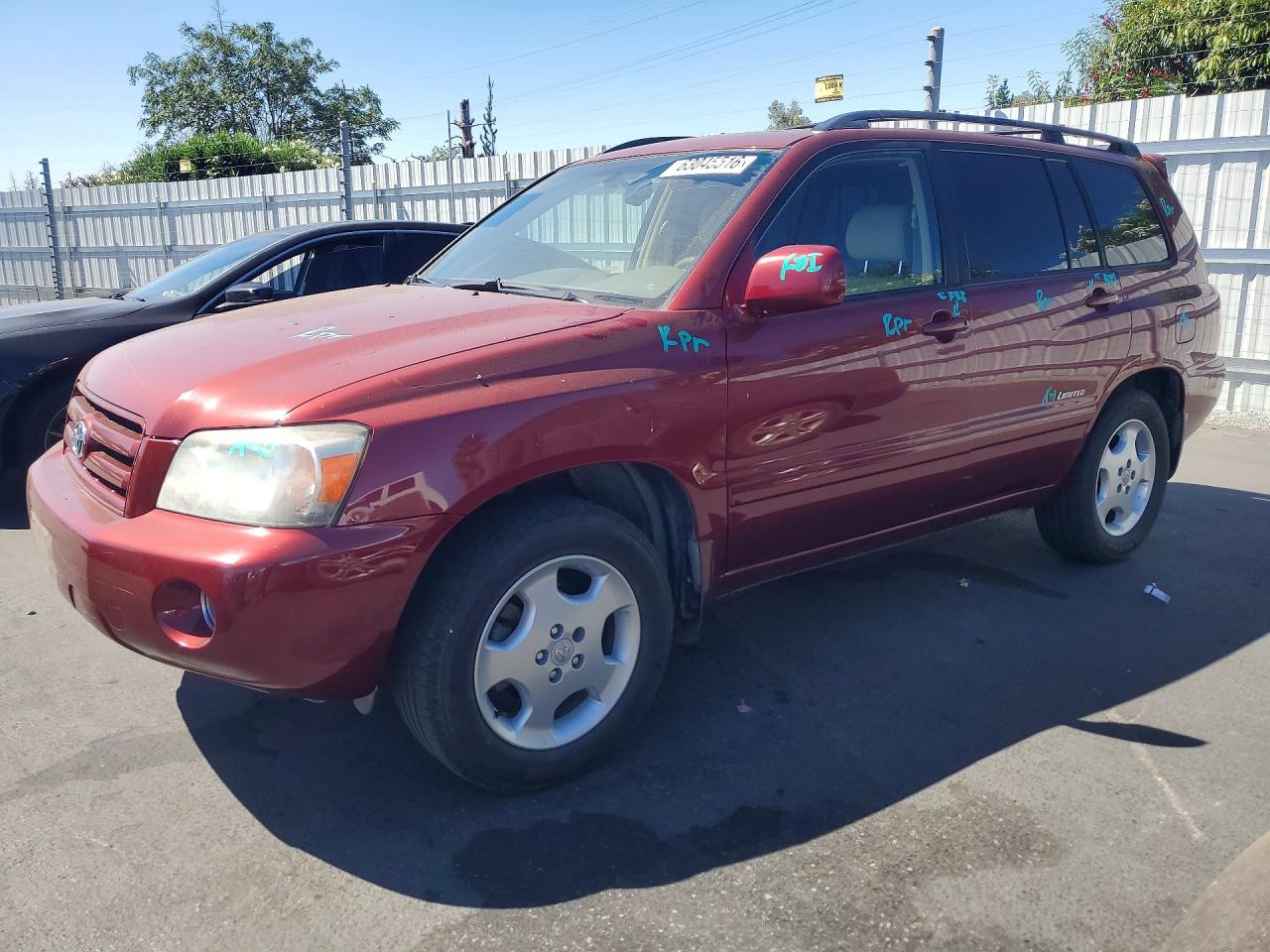 2006 Toyota Highlander Limited Red vin: JTEDP21A960108962