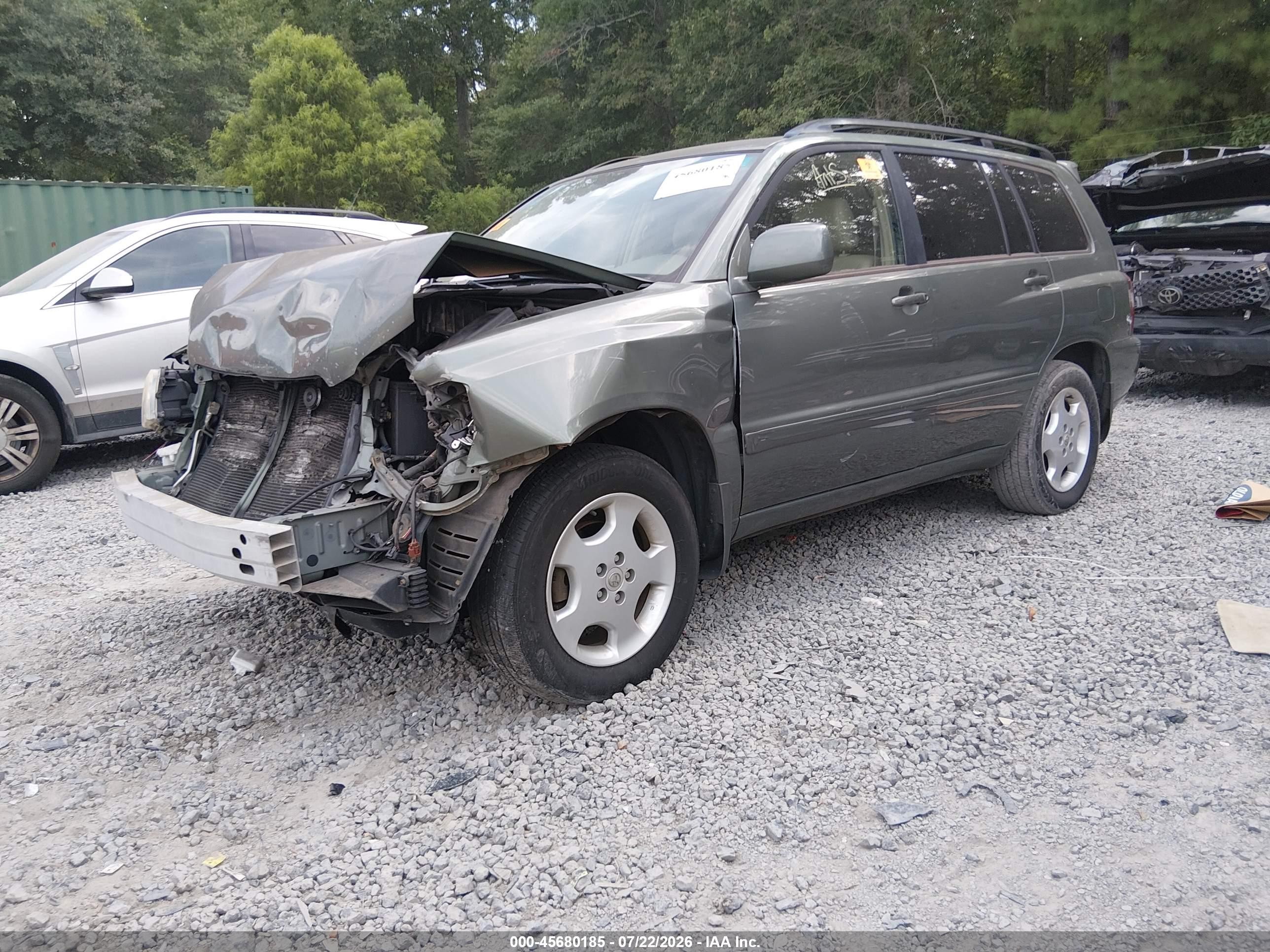 2006 Toyota Highlander Limited V6 Green vin: JTEDP21A960110131