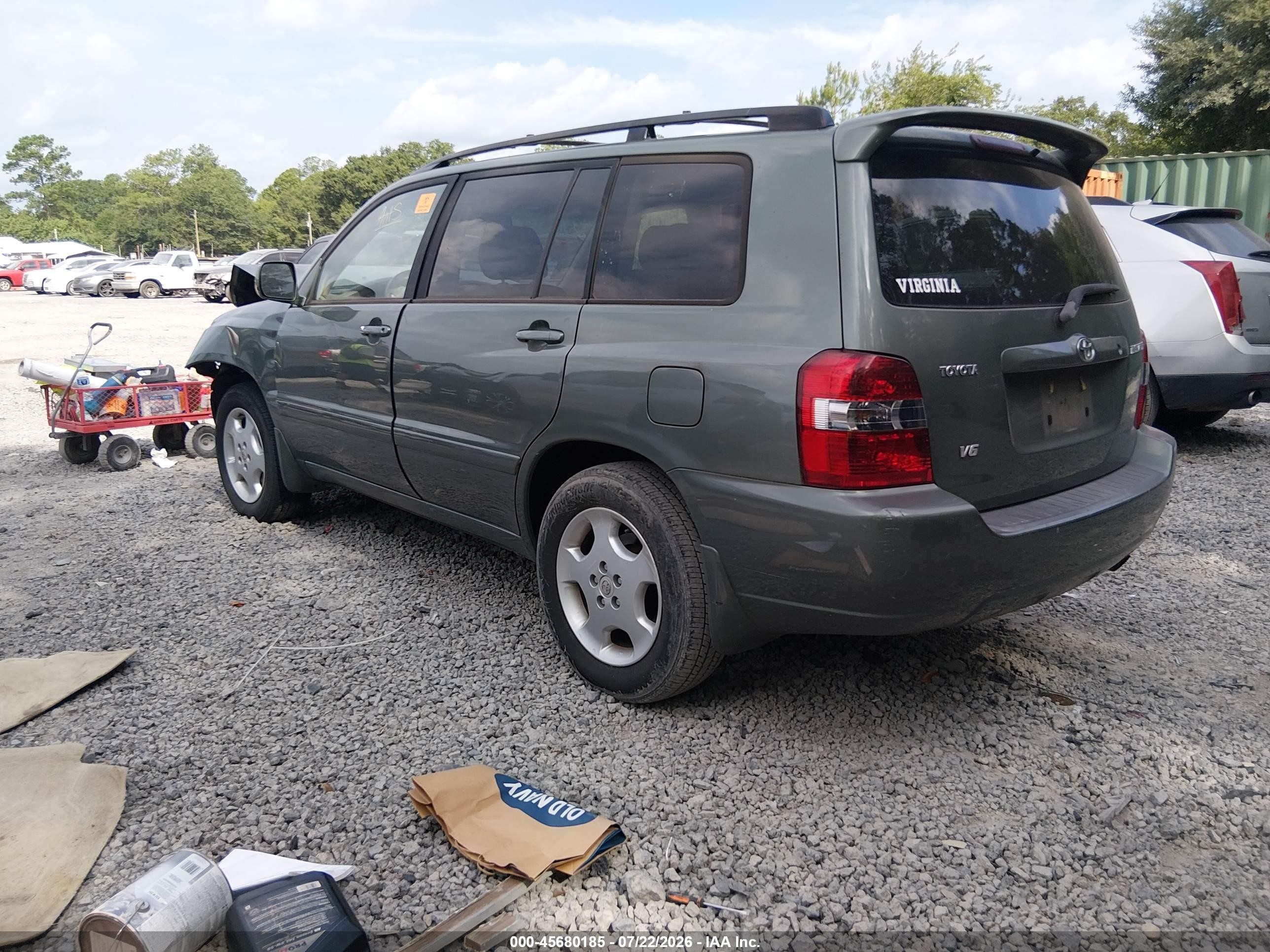2006 Toyota Highlander Limited V6 Green vin: JTEDP21A960110131
