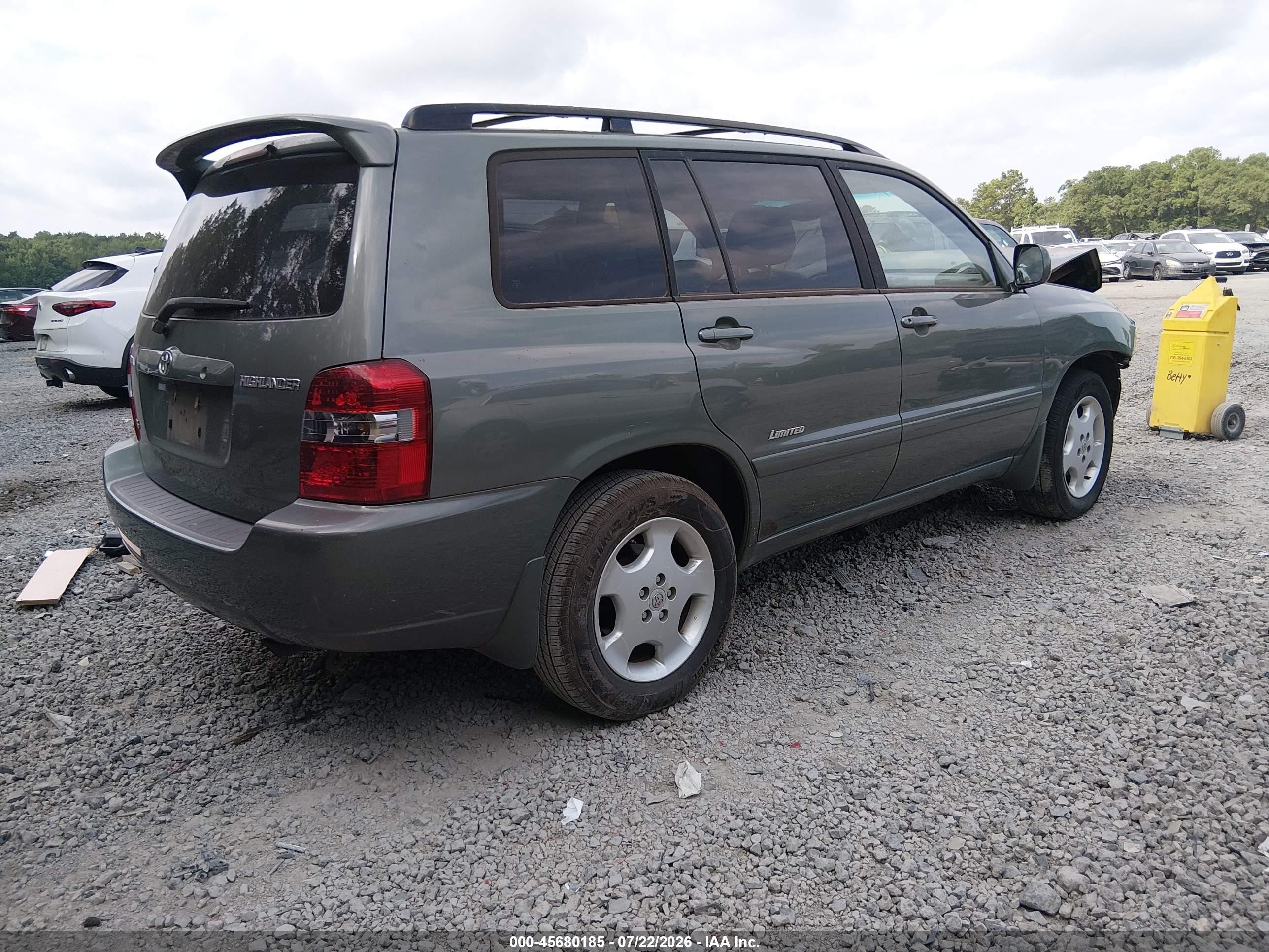 2006 Toyota Highlander Limited V6 Green vin: JTEDP21A960110131