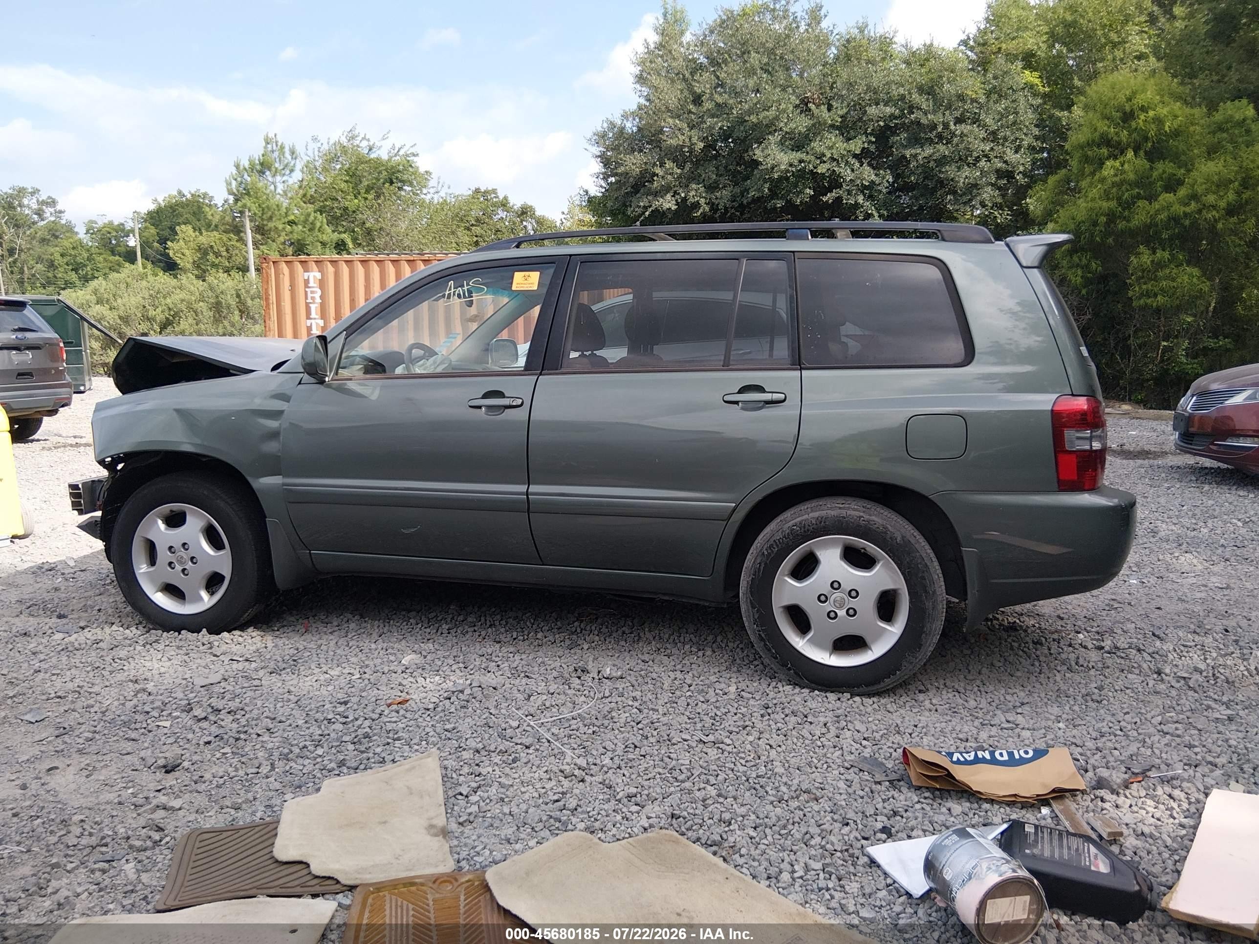 2006 Toyota Highlander Limited V6 Green vin: JTEDP21A960110131