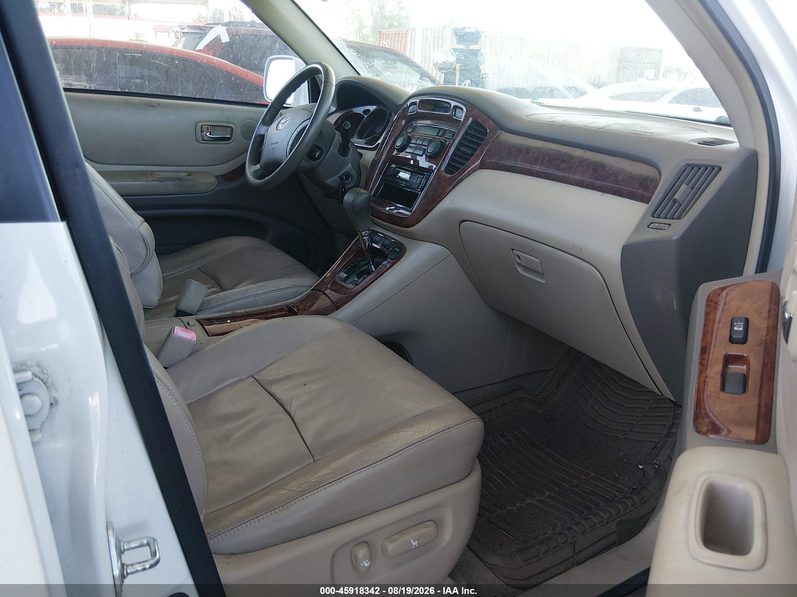 2006 Toyota Highlander Limited V6 White vin: JTEDP21A960110453