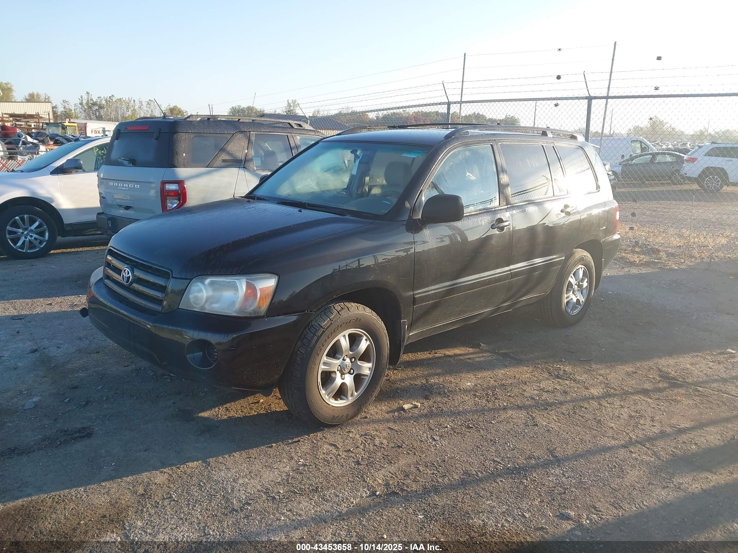 2006 Toyota Highlander V6 Black vin: JTEDP21A960110887