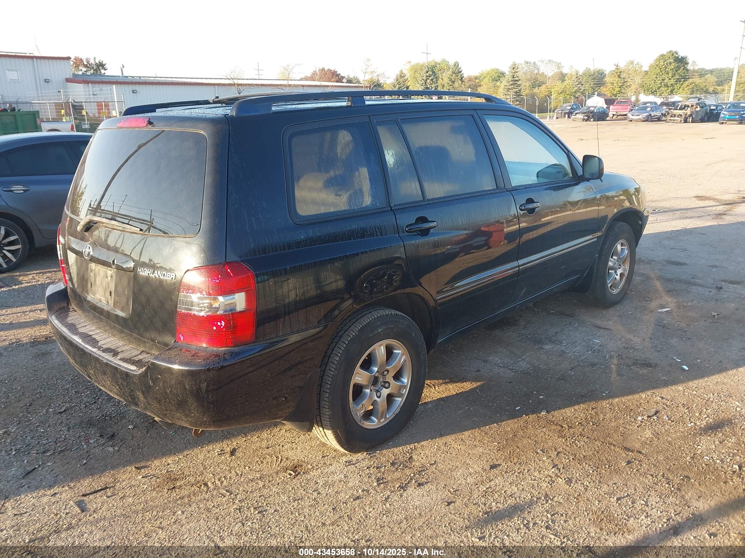 2006 Toyota Highlander V6 Black vin: JTEDP21A960110887