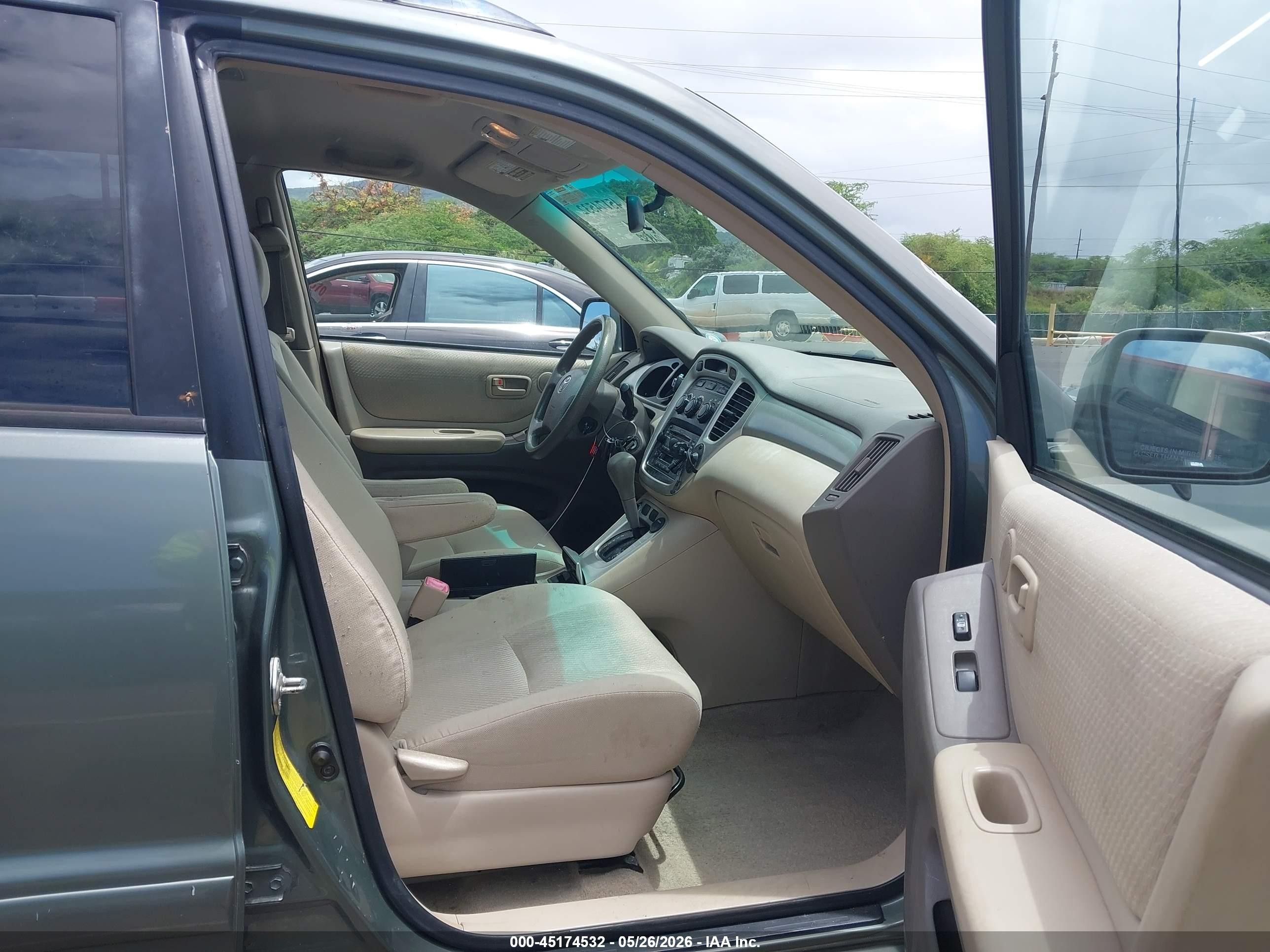 2006 Toyota Highlander V6 Green vin: JTEDP21A960125633