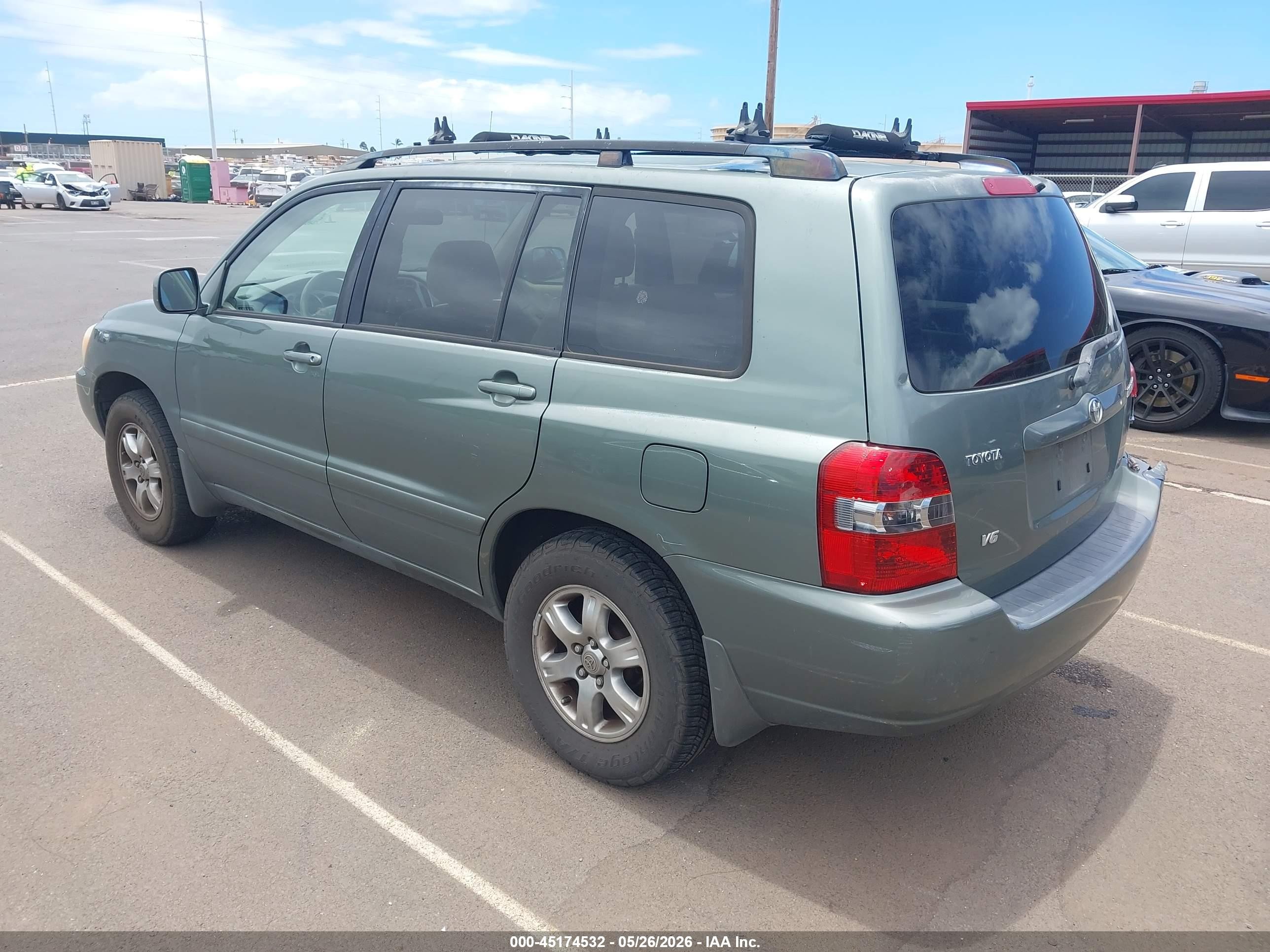 2006 Toyota Highlander V6 Green vin: JTEDP21A960125633