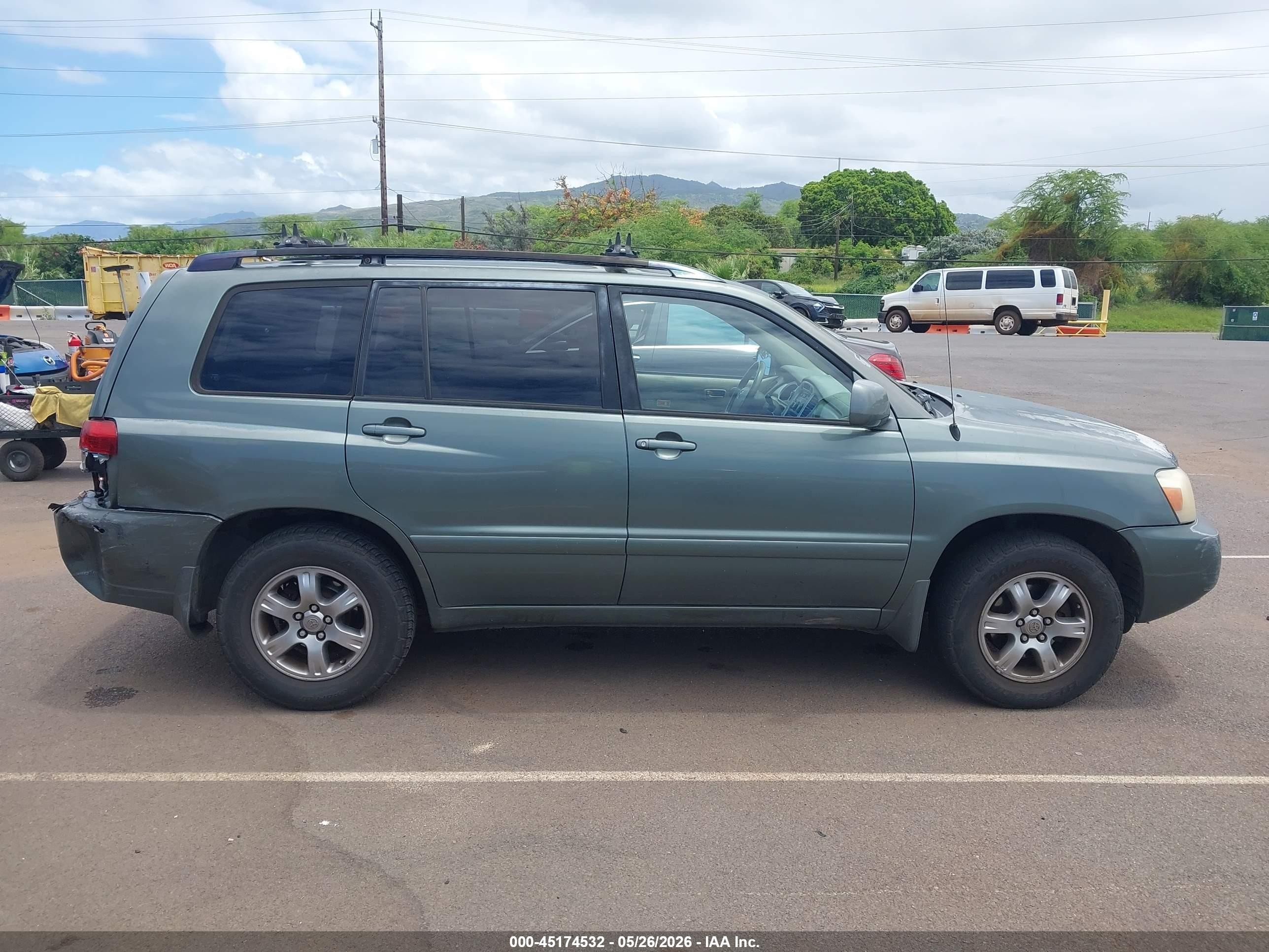 2006 Toyota Highlander V6 Green vin: JTEDP21A960125633