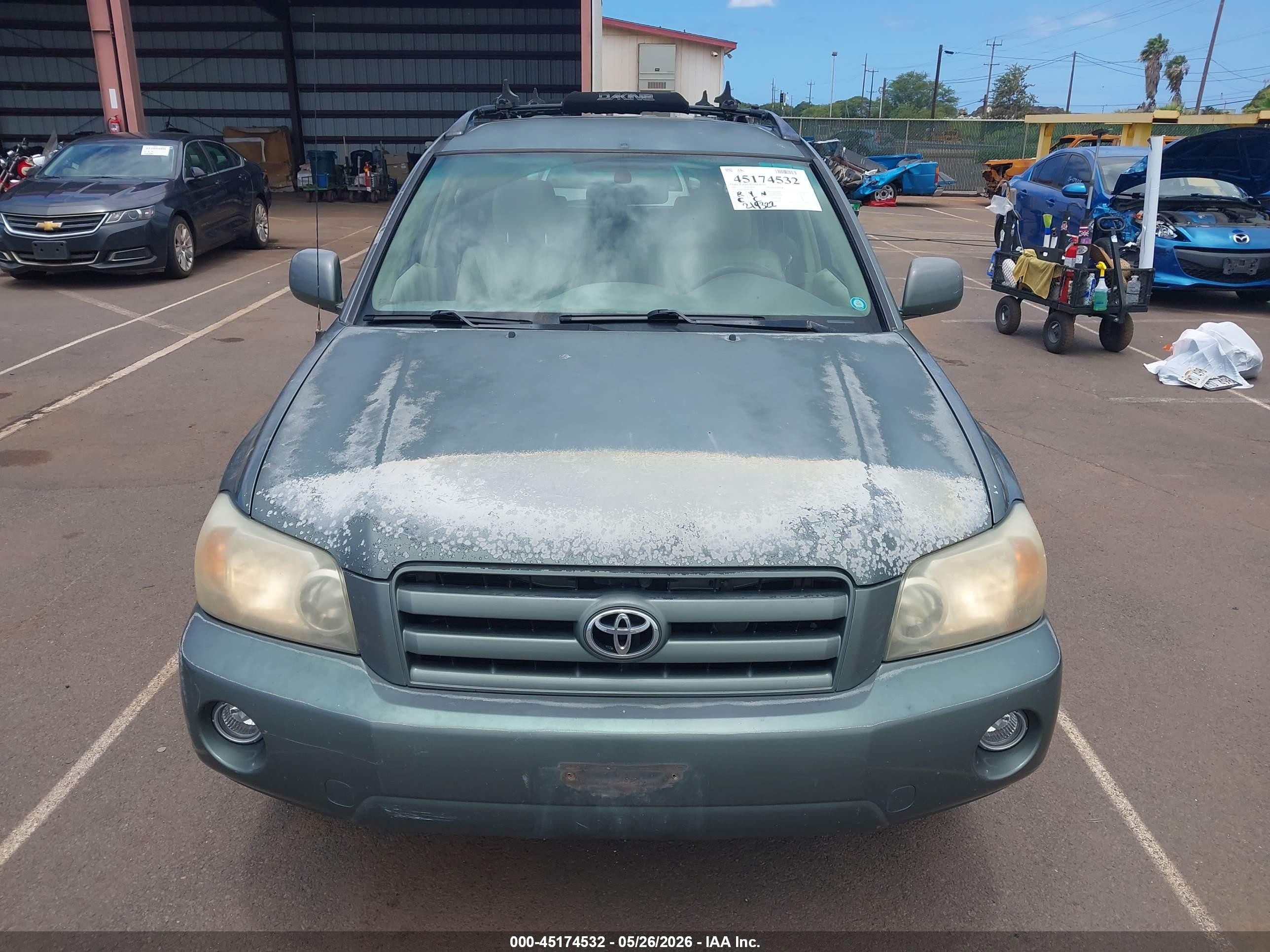 2006 Toyota Highlander V6 Green vin: JTEDP21A960125633