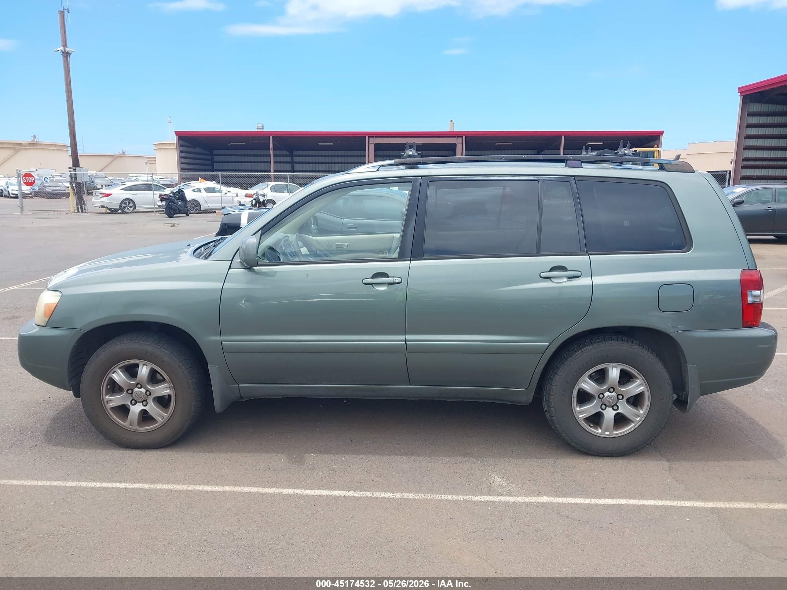 2006 Toyota Highlander V6 Green vin: JTEDP21A960125633