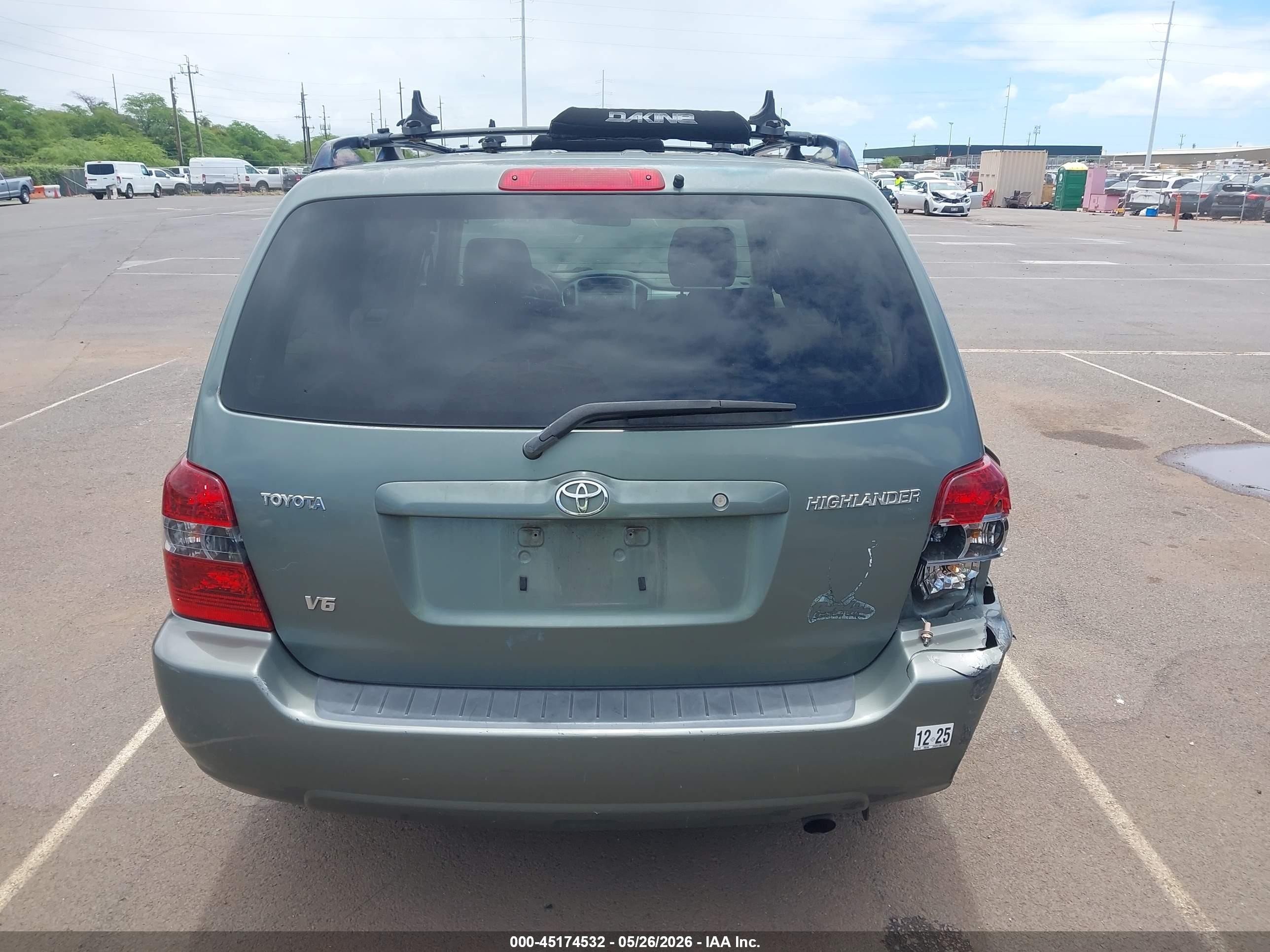 2006 Toyota Highlander V6 Green vin: JTEDP21A960125633